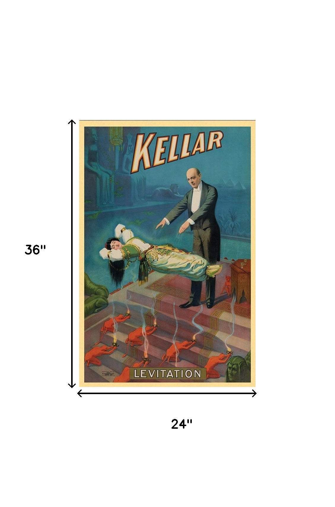 Kellar Levitation Vintage Magic Unframed Print Wall Art - Image 8