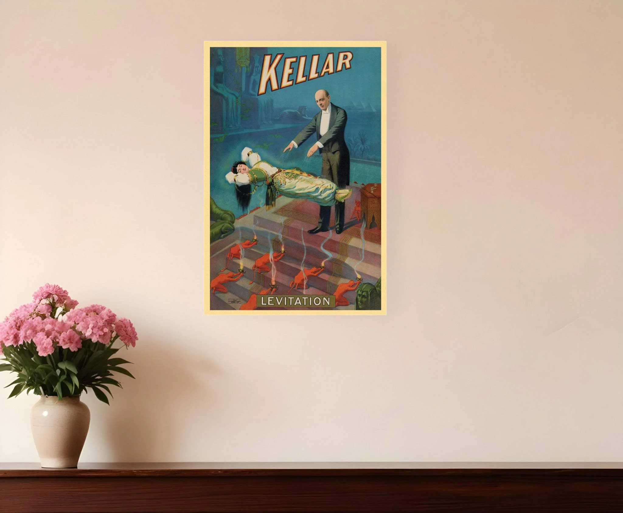 Kellar Levitation Vintage Magic Unframed Print Wall Art - Image 2
