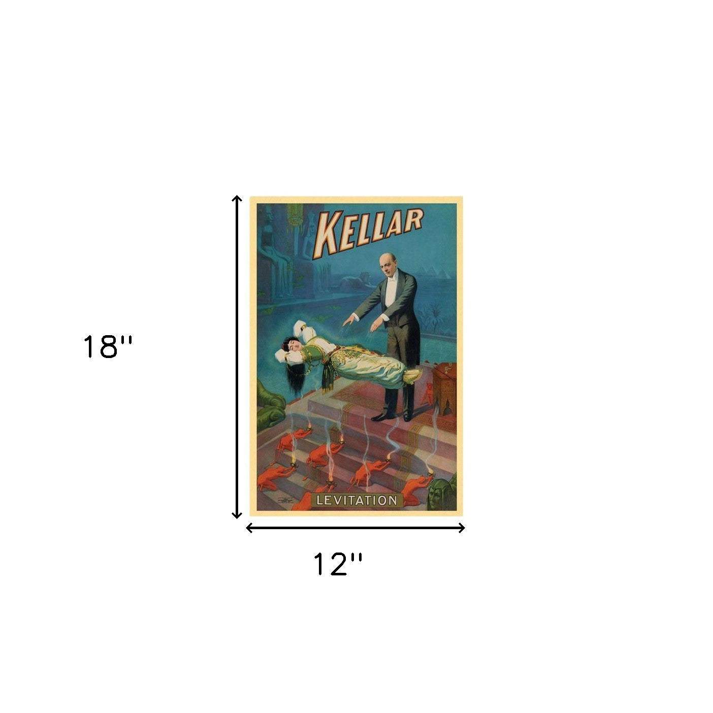Kellar Levitation Vintage Magic Unframed Print Wall Art - Image 7