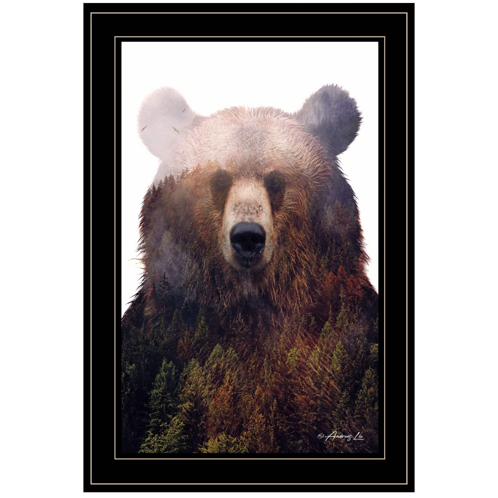 King of the Forest 4 Black Framed Print Wall Art - Image 2