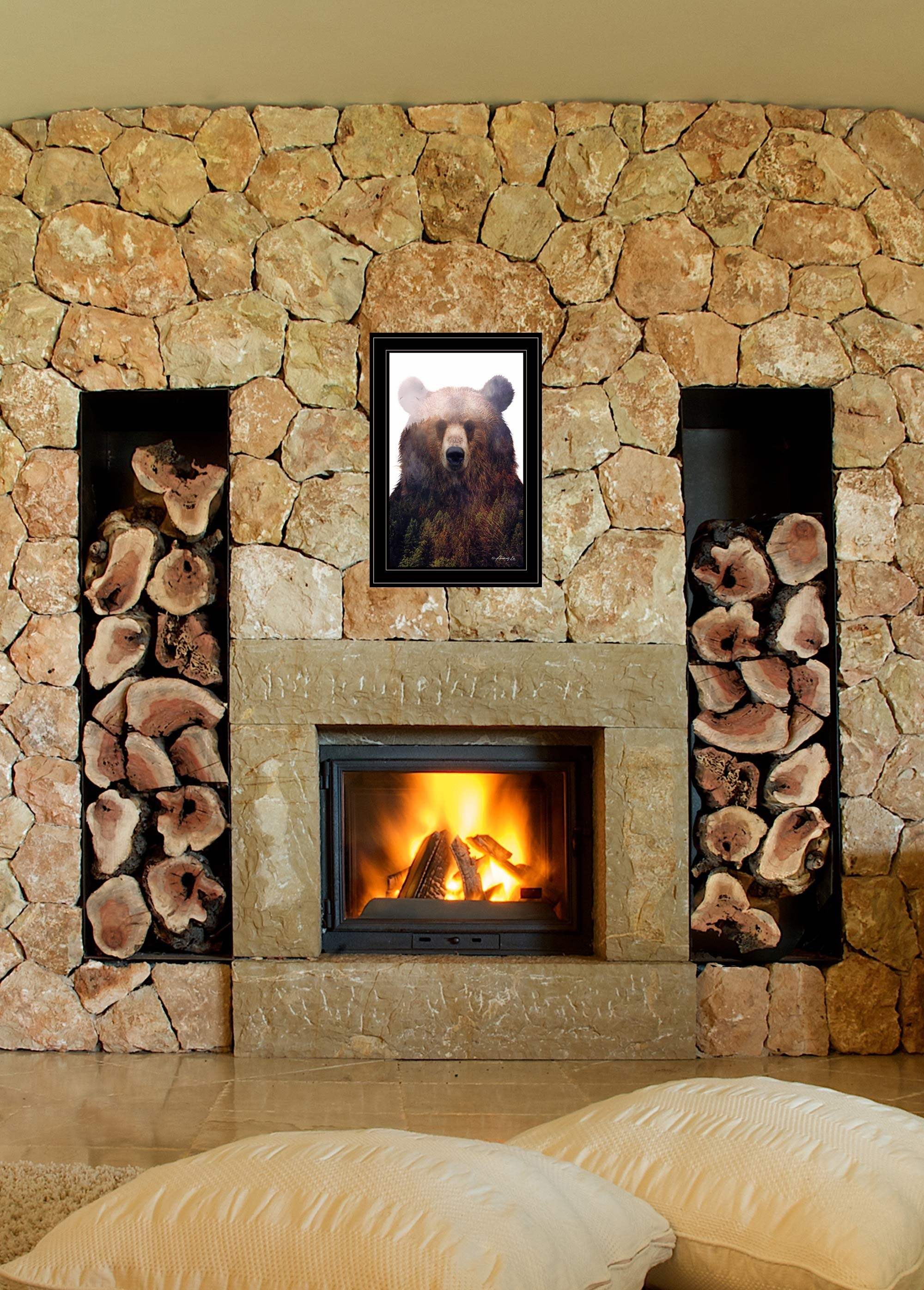 King of the Forest 4 Black Framed Print Wall Art - Image 4