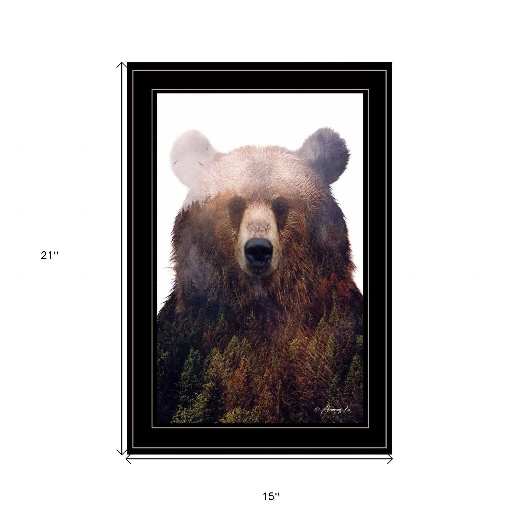 King of the Forest 4 Black Framed Print Wall Art - Image 5