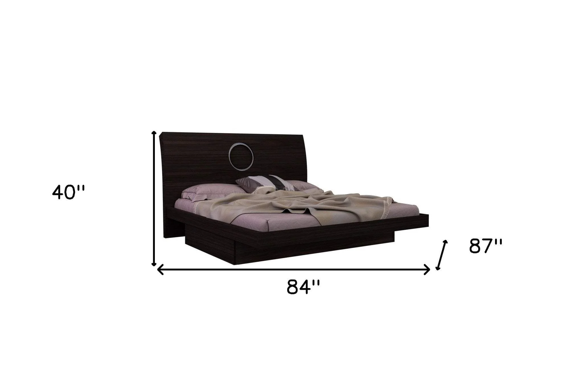 King Wood Brown Bed - Image 5