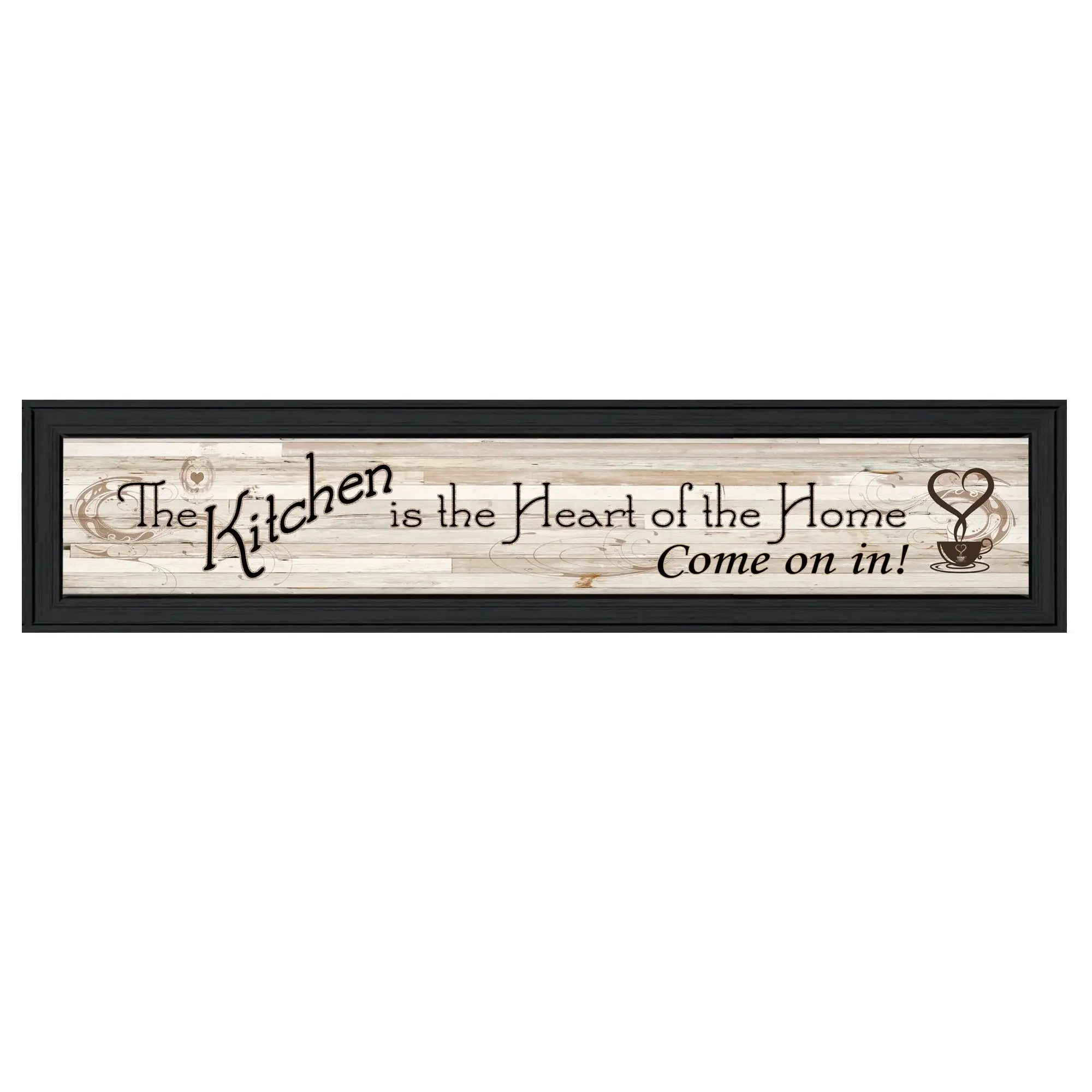 Kitchen Is The Heart of The Home 1 Black Framed Print Kitchen Wall Art - Image 2