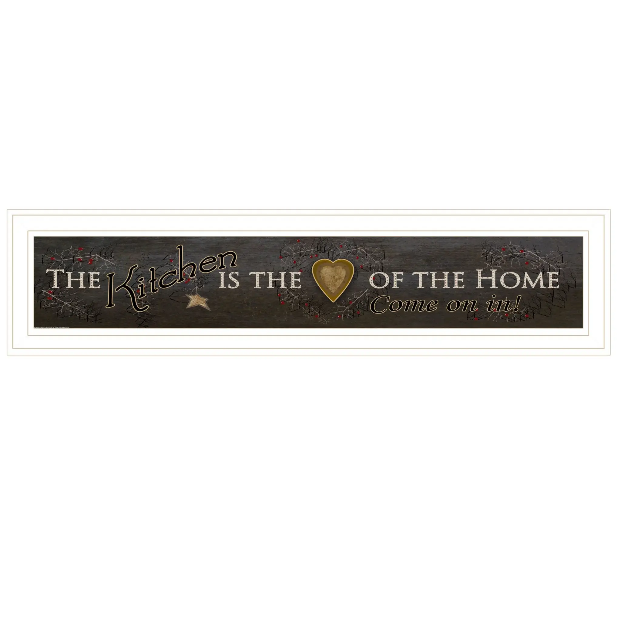 Kitchen is the Heart of the Home 11 White Framed Print Kitchen Wall Art - Image 2