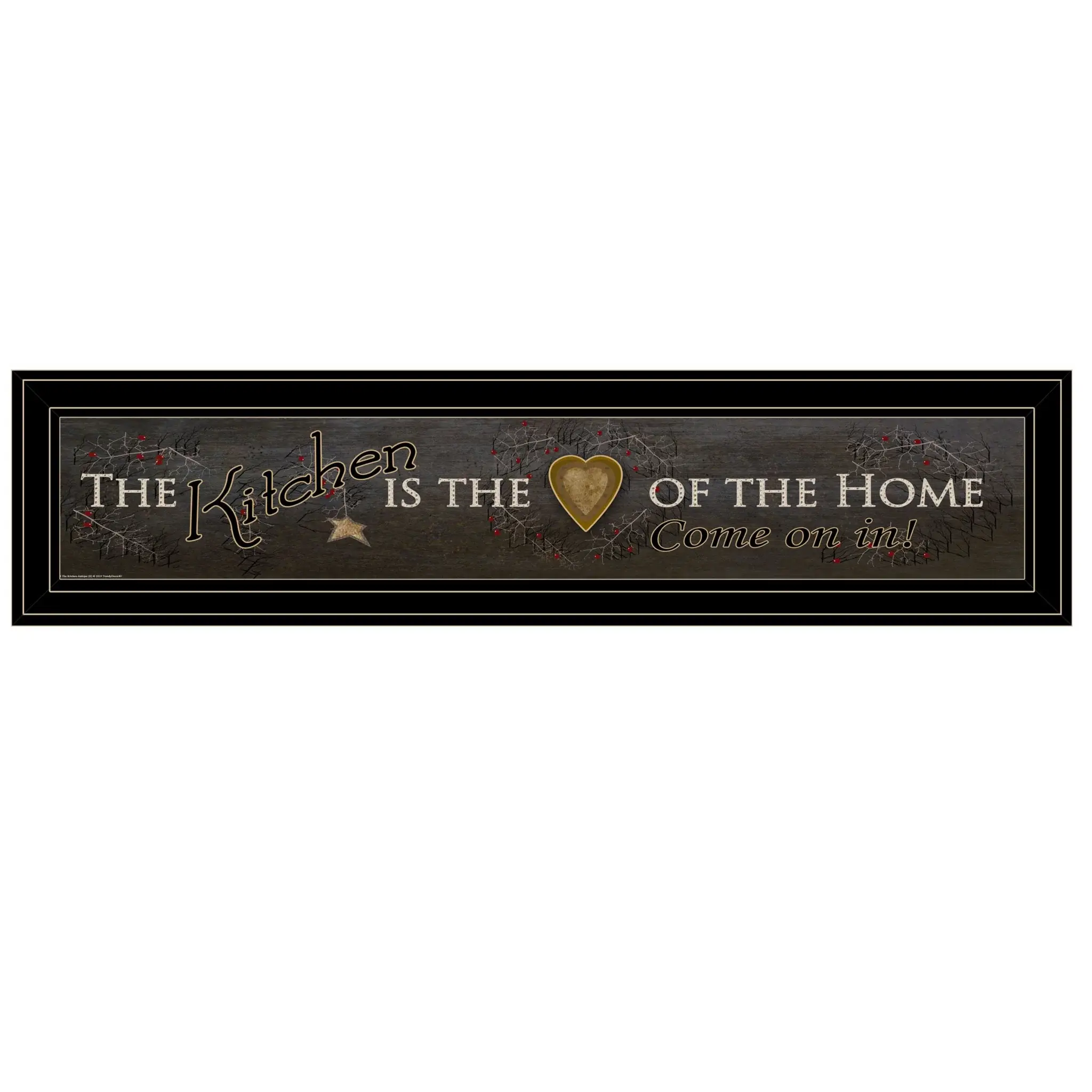 Kitchen is the Heart of the Home 12 Black Framed Print Kitchen Wall Art - Image 2