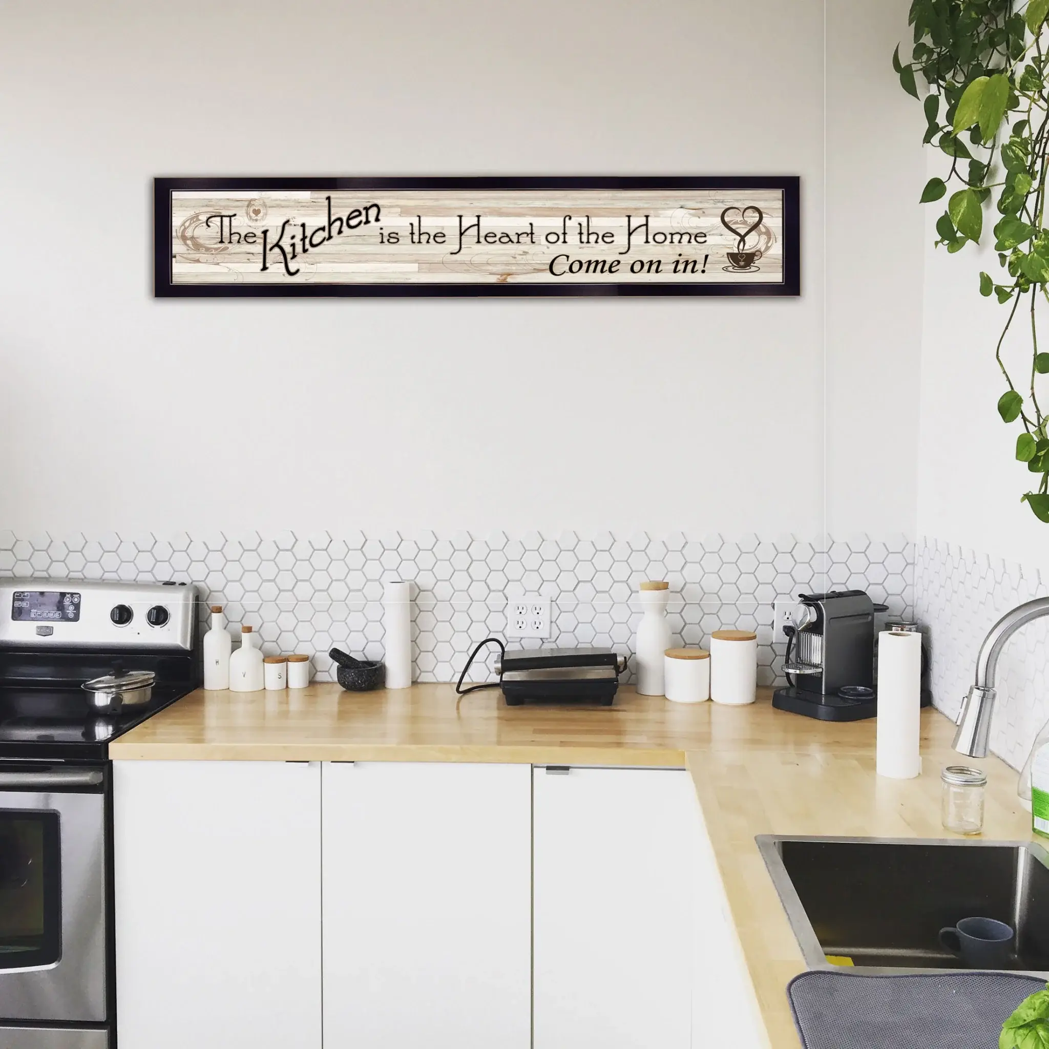 Kitchen Is The Heart of The Home 2 Black Framed Print Kitchen Wall Art - Image 4