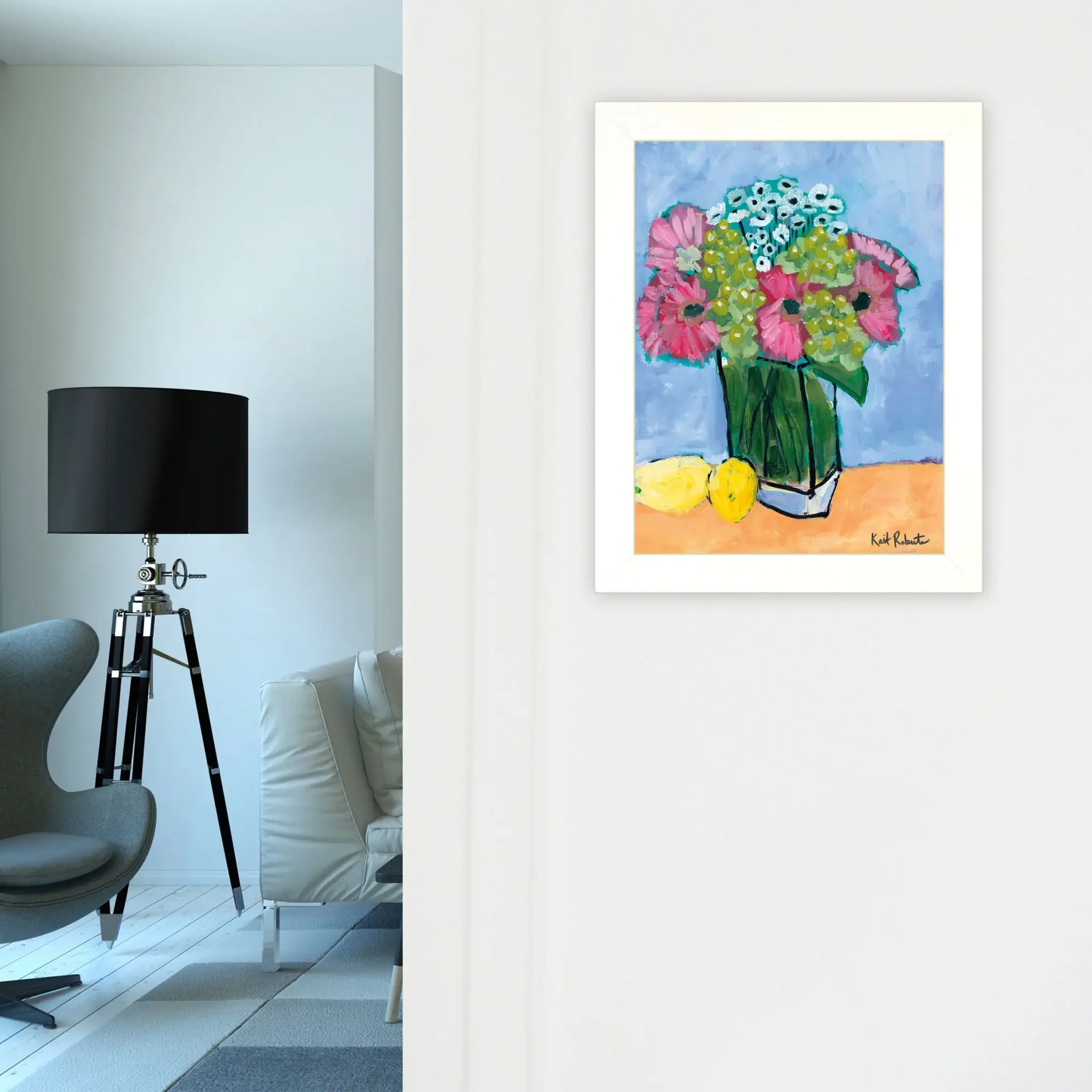 Kitchen Table Series II White Framed Print Kitchen Wall Art - Image 4