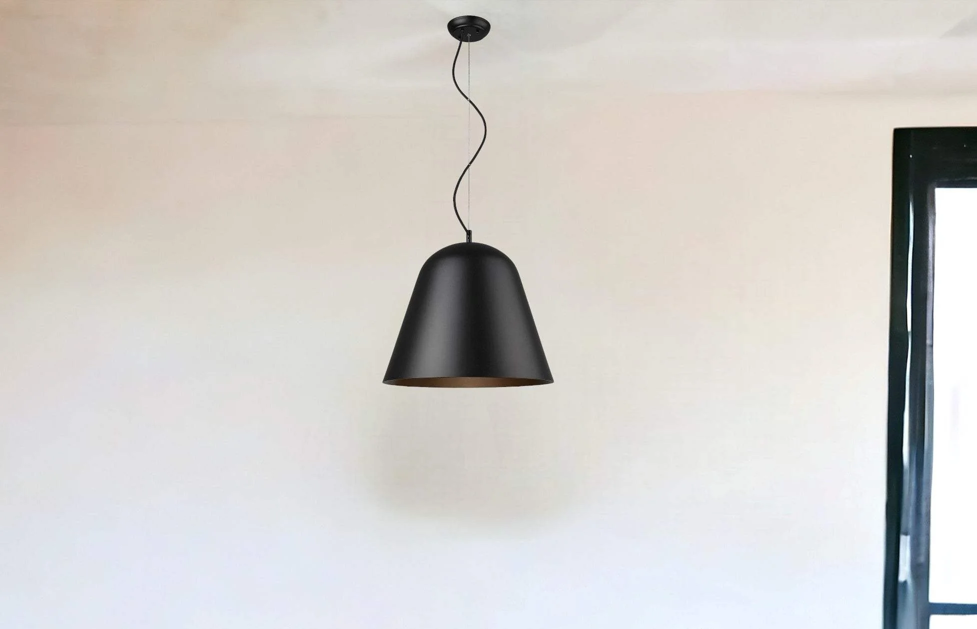 Knell 1-Light Matte Black Pendant - Image 2