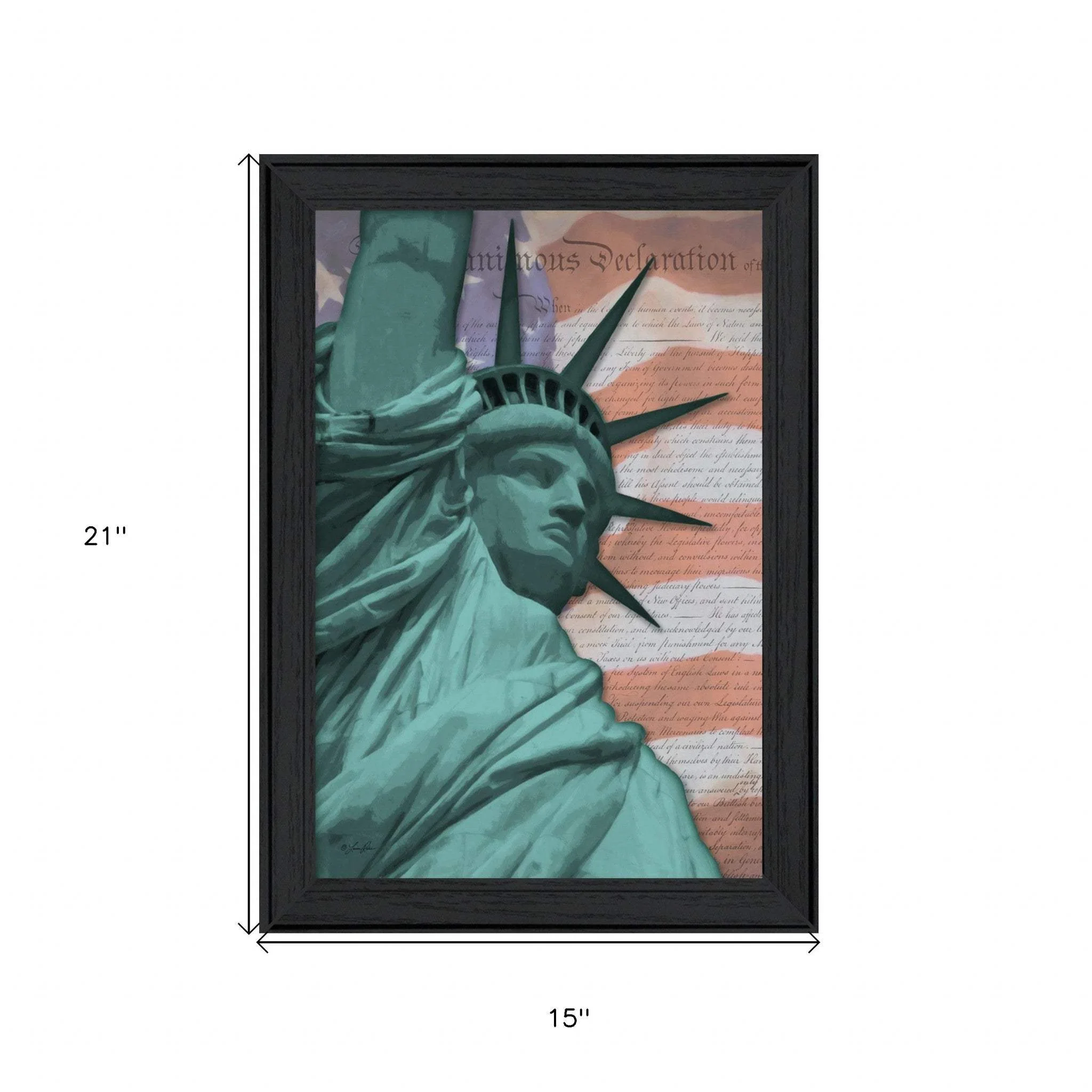 Lady Liberty Black Framed Print Wall Art - Image 5