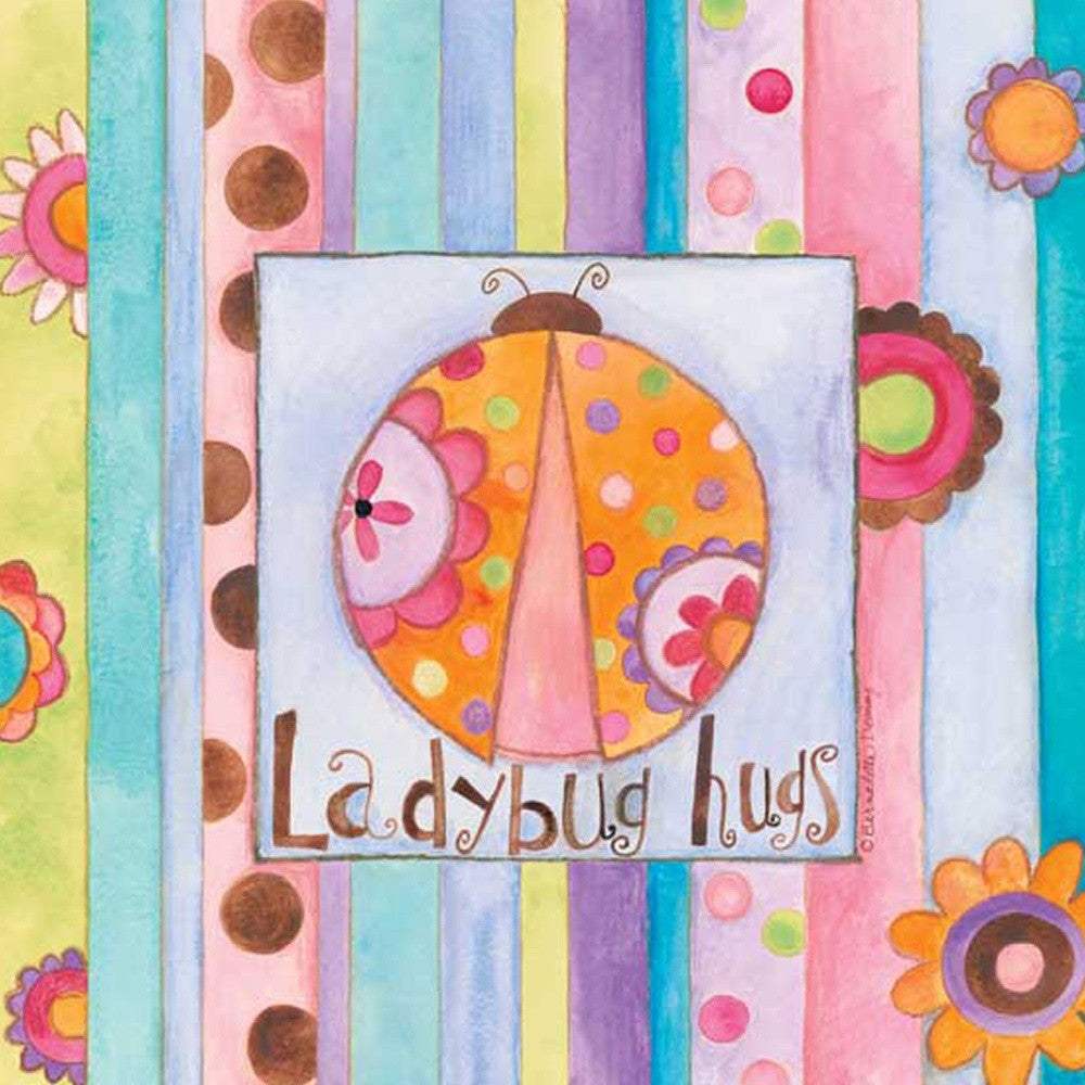 Ladybug Hugs White Framed Print Wall Art - Image 3