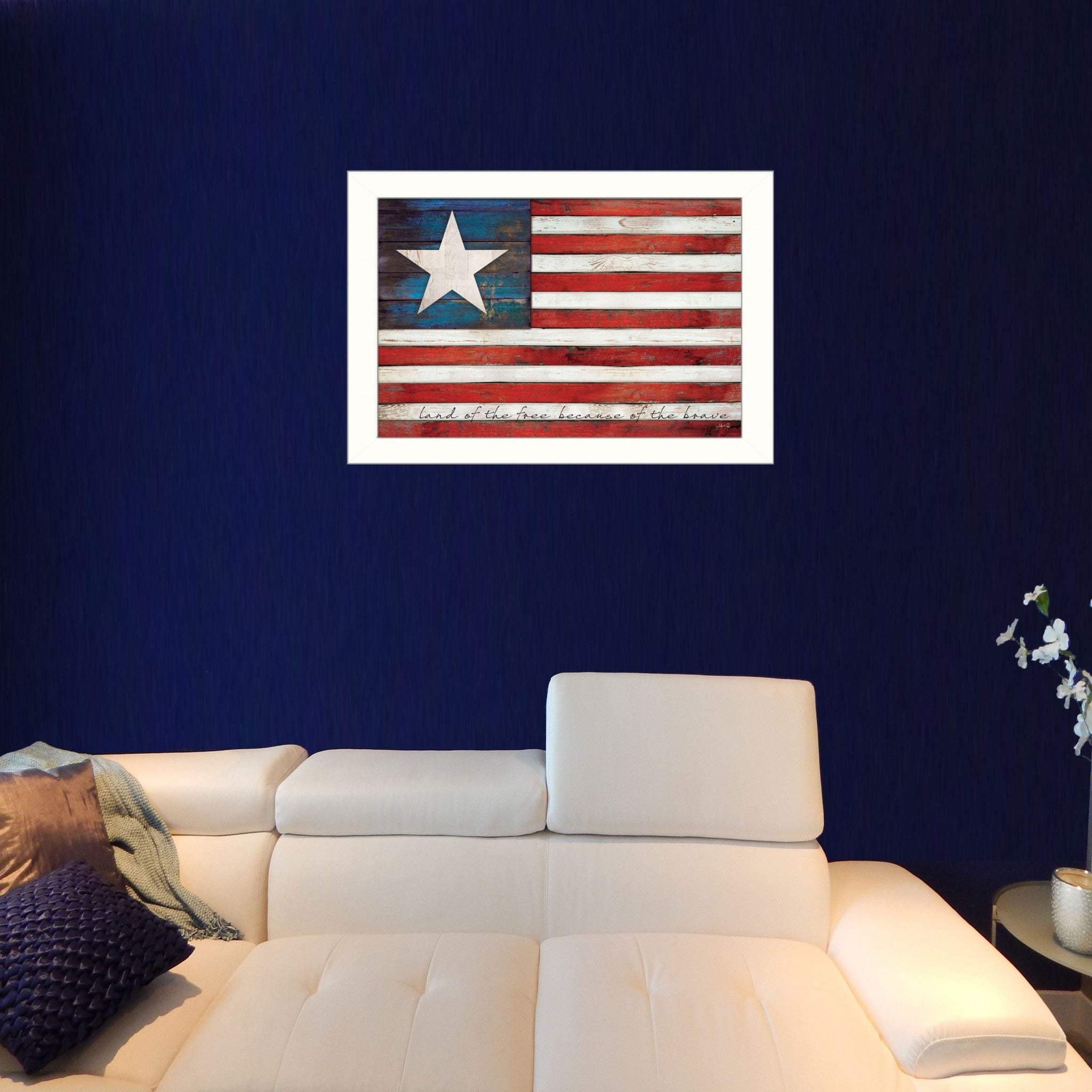 Land of the Free White Framed Print Wall Art - Image 4