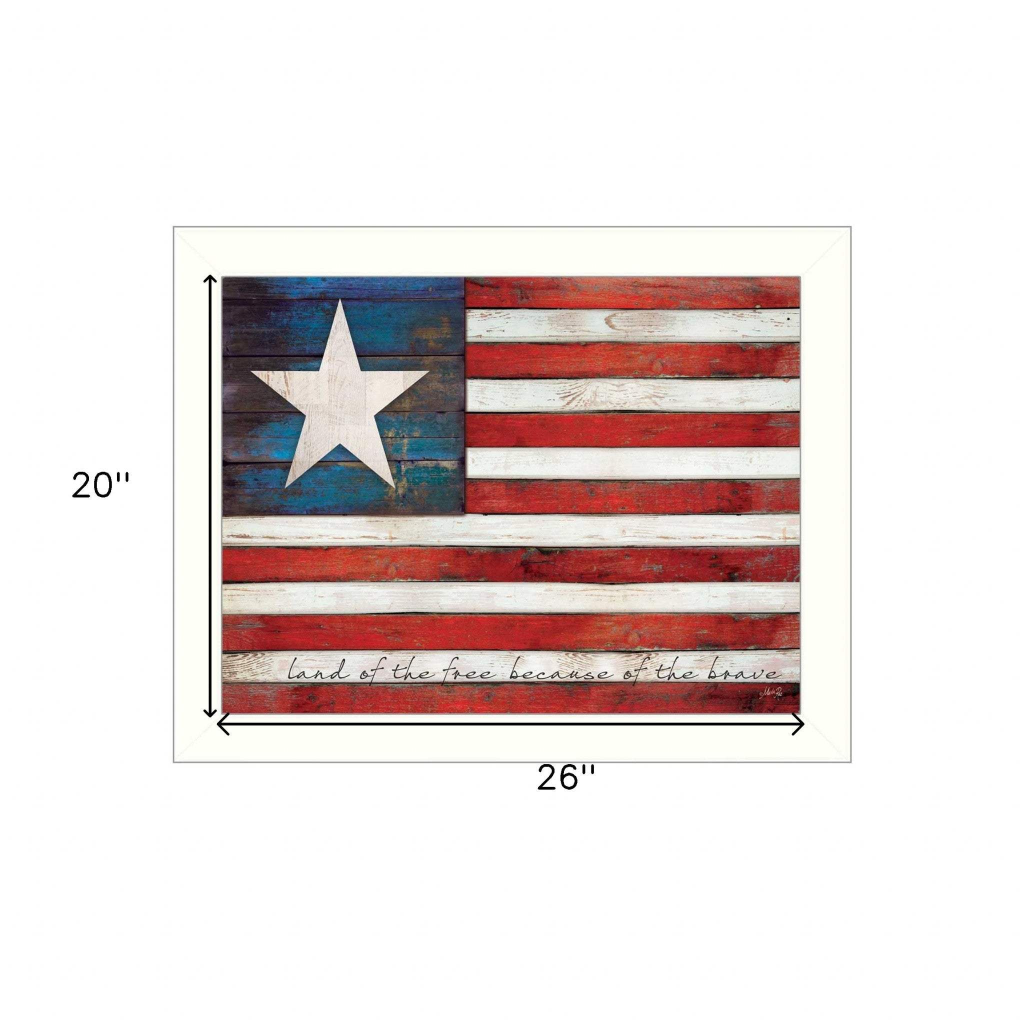 Land of the Free White Framed Print Wall Art - Image 5