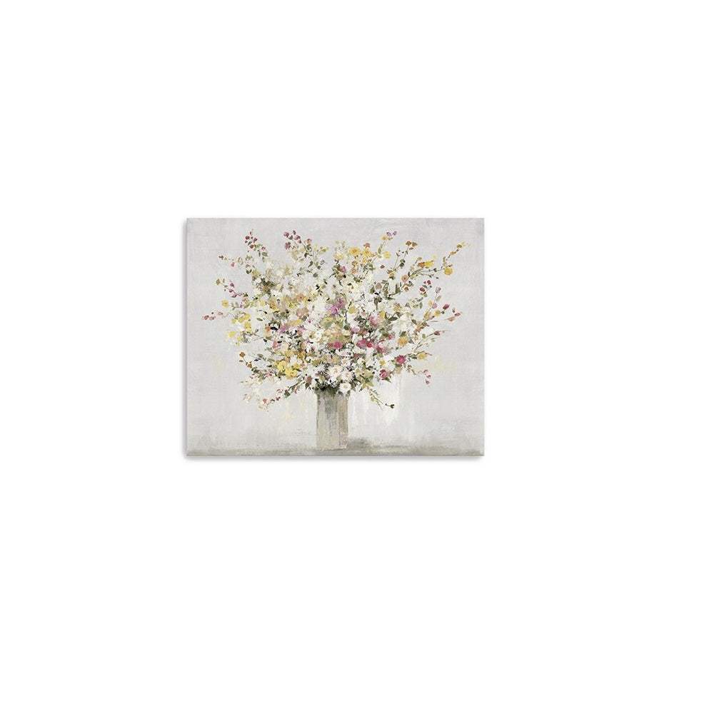 Large Colorful Wildflowers in a Vase Canvas Wall Art - Image 6