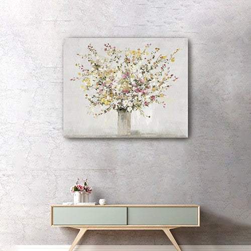 Large Colorful Wildflowers in a Vase Canvas Wall Art - Image 7