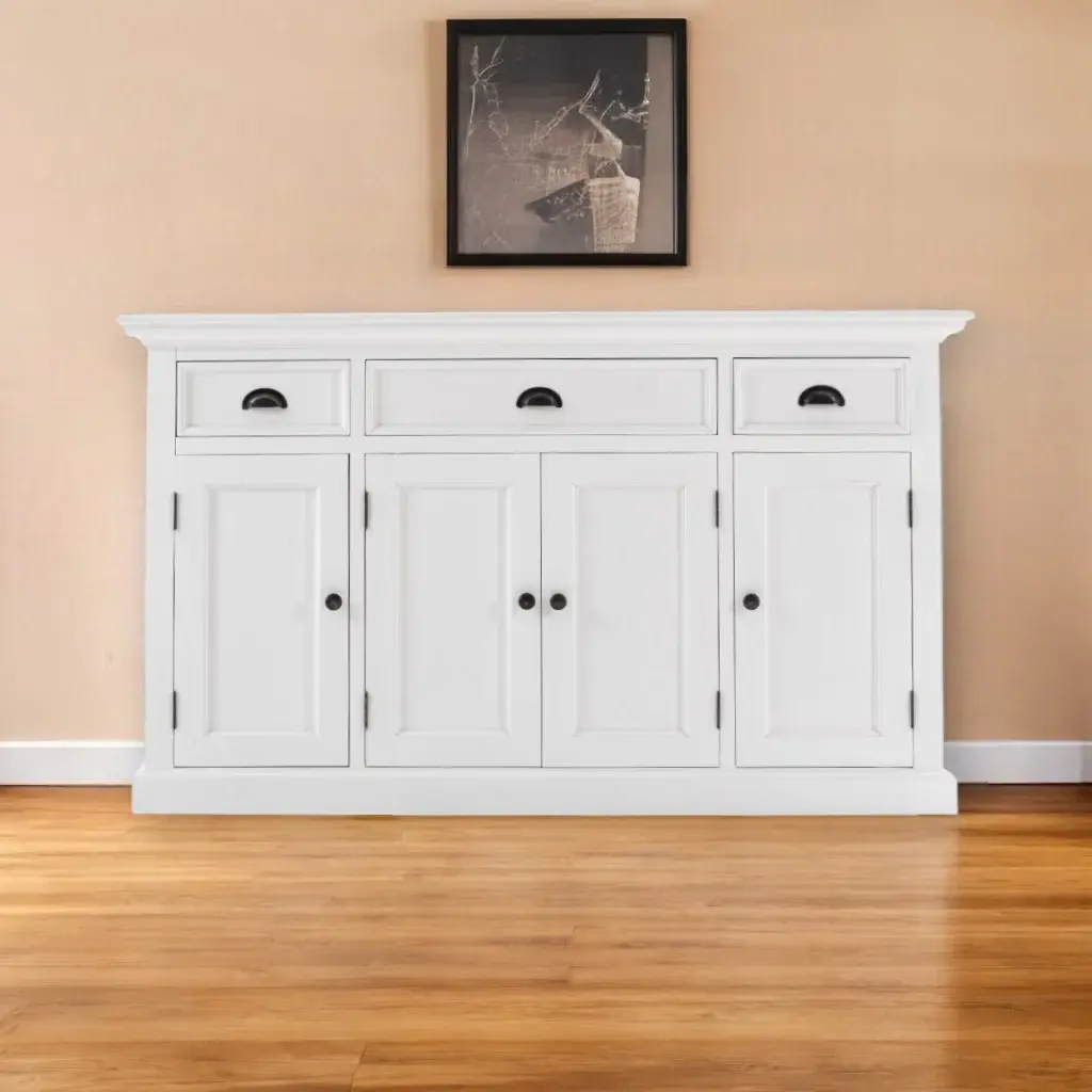 Large Modern Farmhouse White Cabinet - Image 2