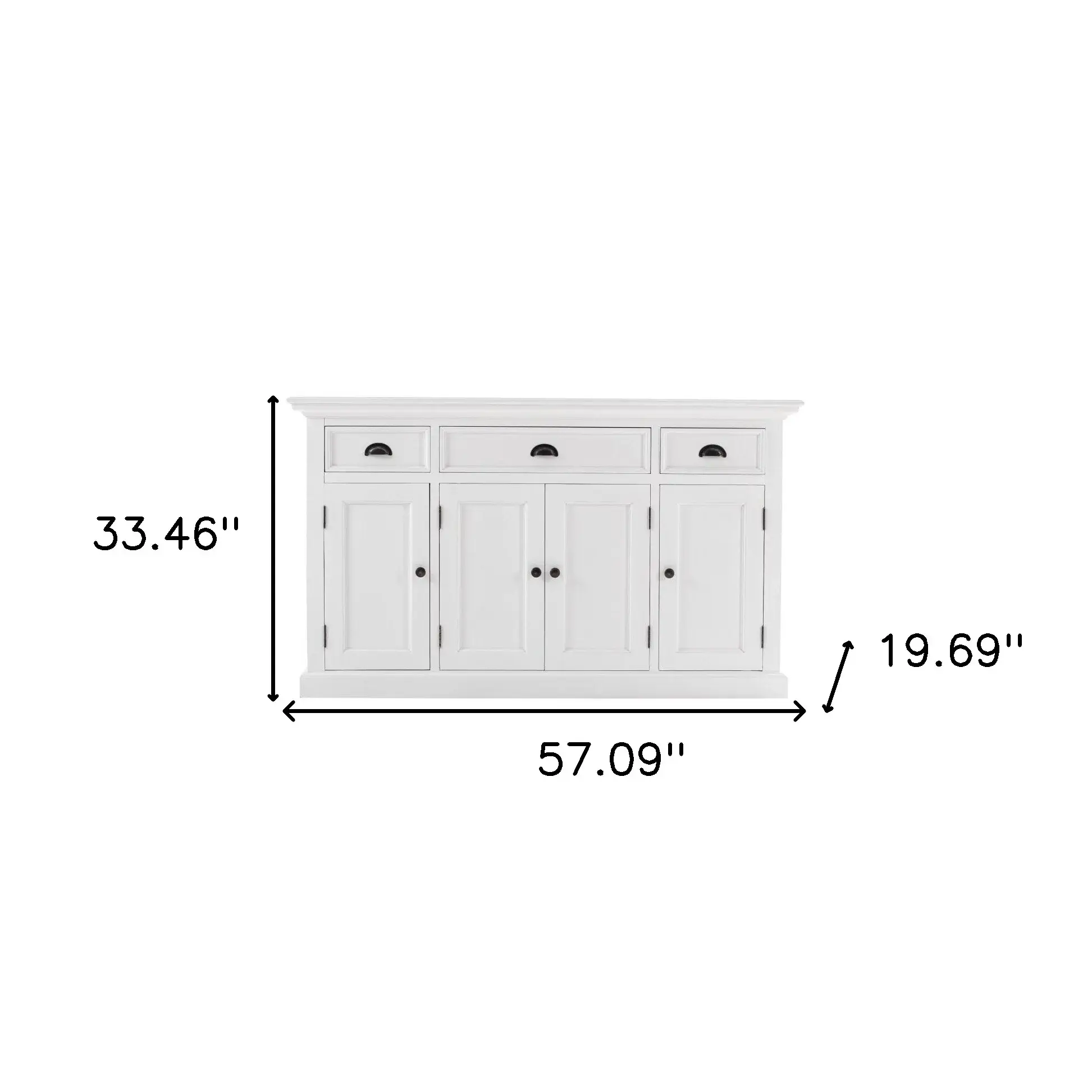 Large Modern Farmhouse White Cabinet - Image 8