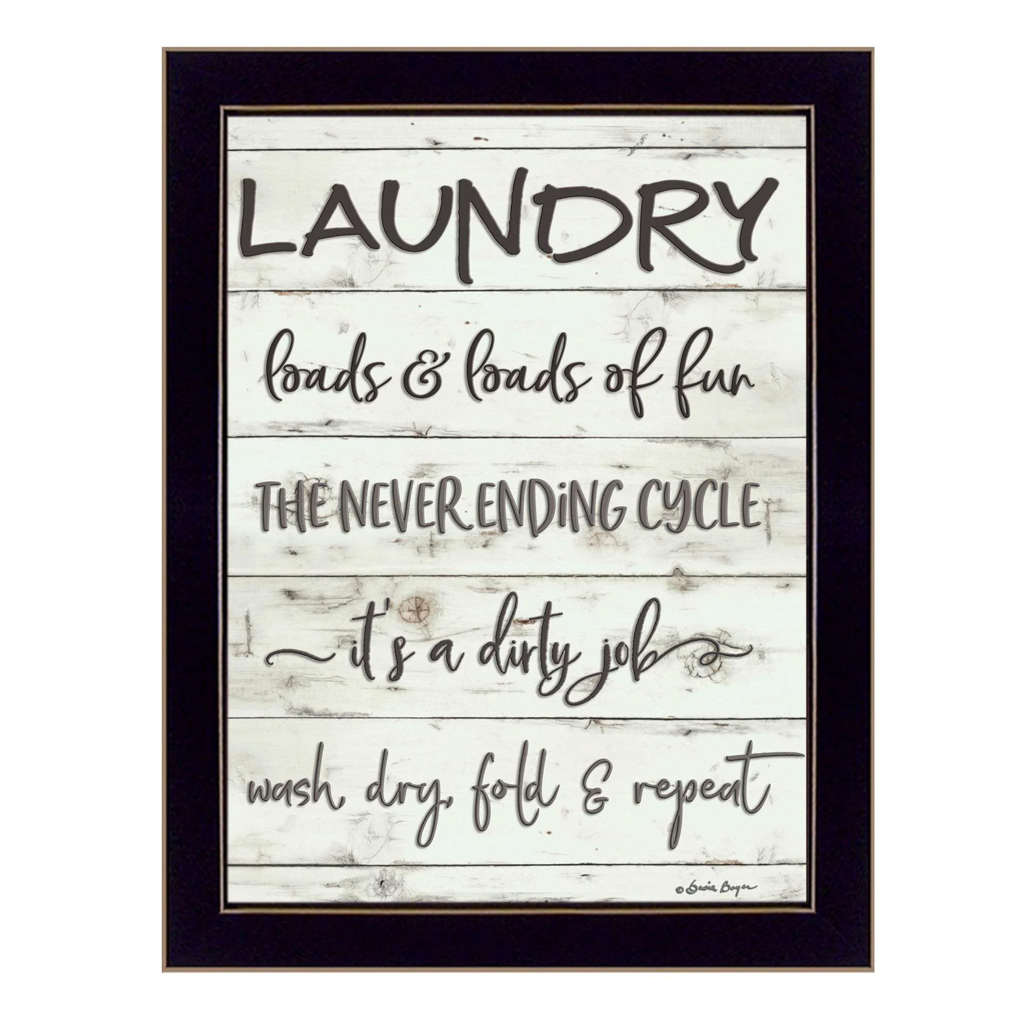 Laundry 3 Black Framed Print Bathroom Wall Art - Image 2