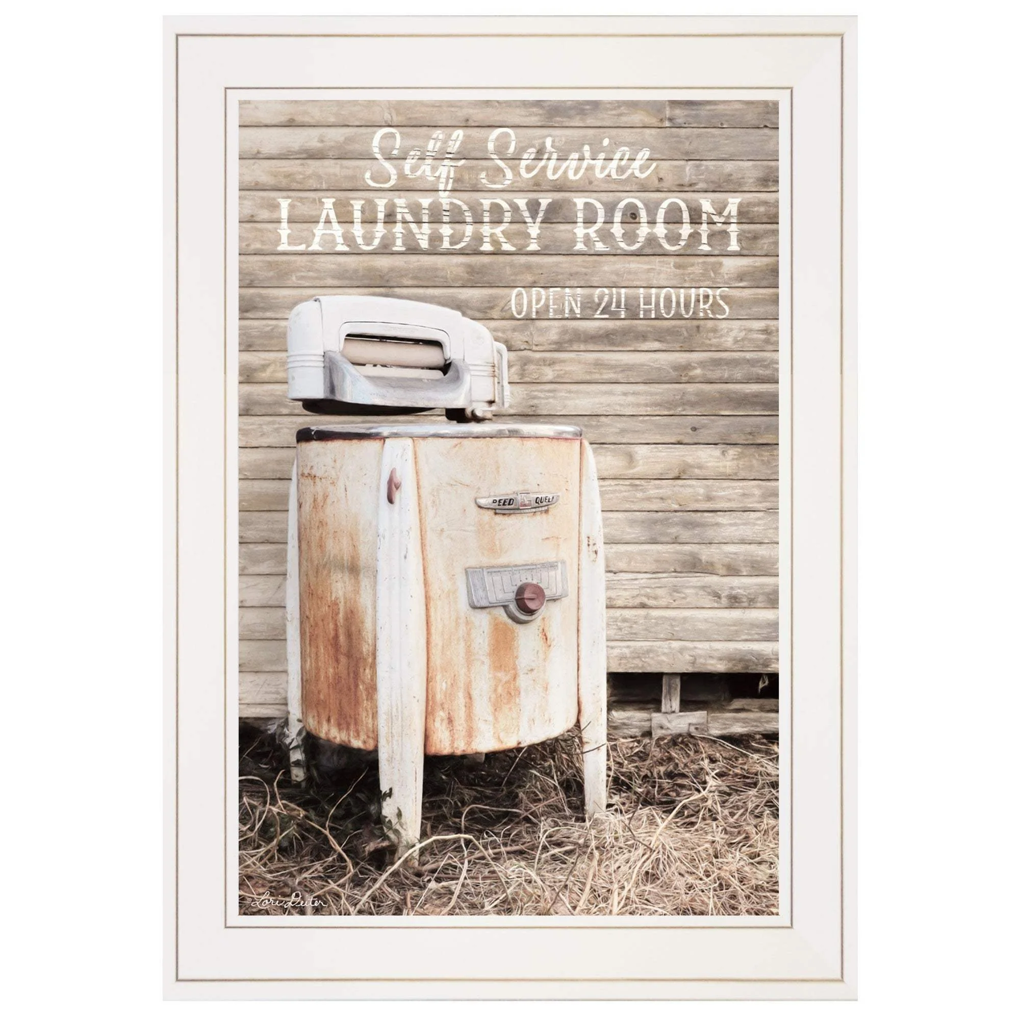 Laundry Room 1 White Framed Print Bathroom Wall Art - Image 2