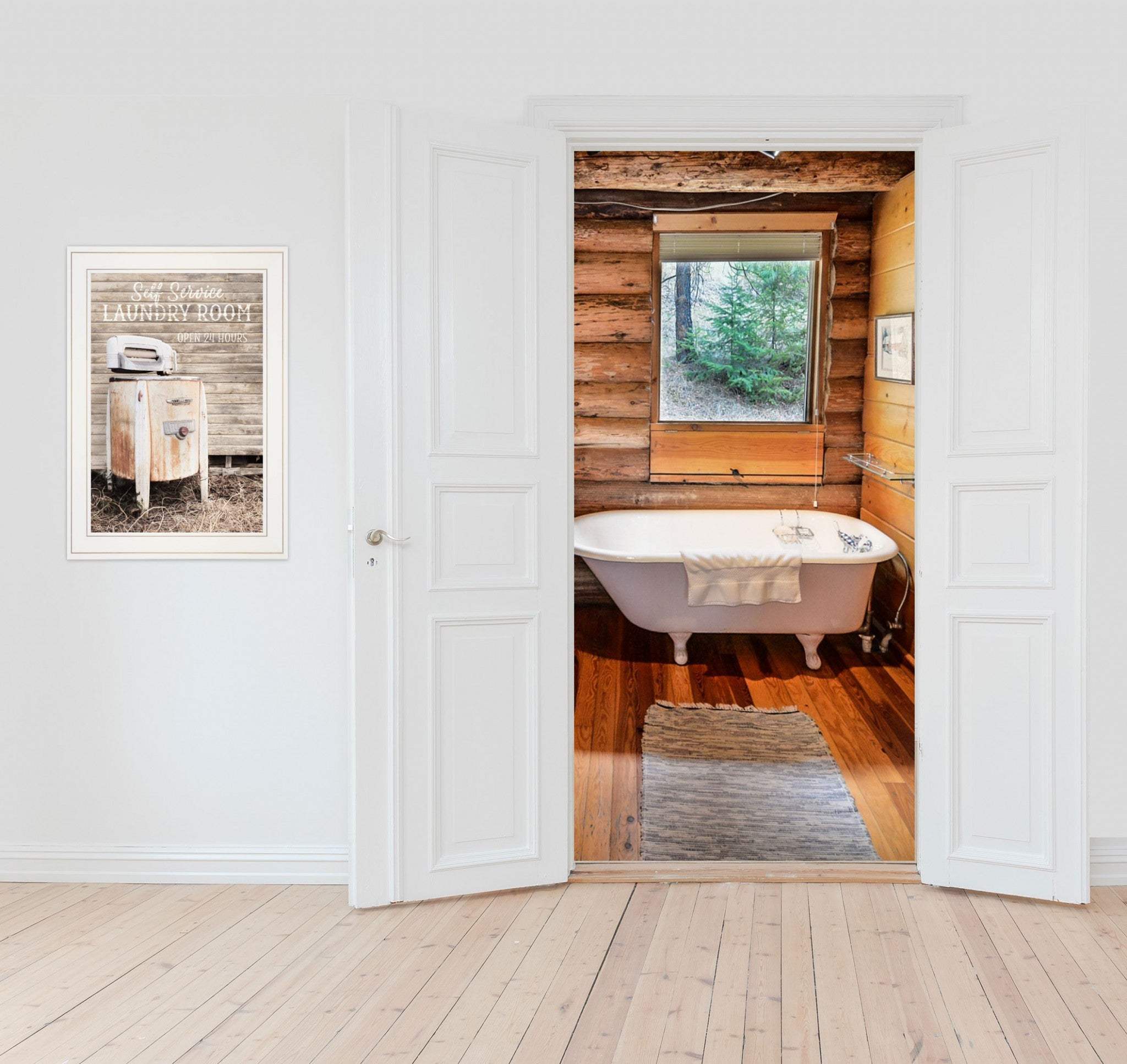Laundry Room 1 White Framed Print Bathroom Wall Art - Image 4