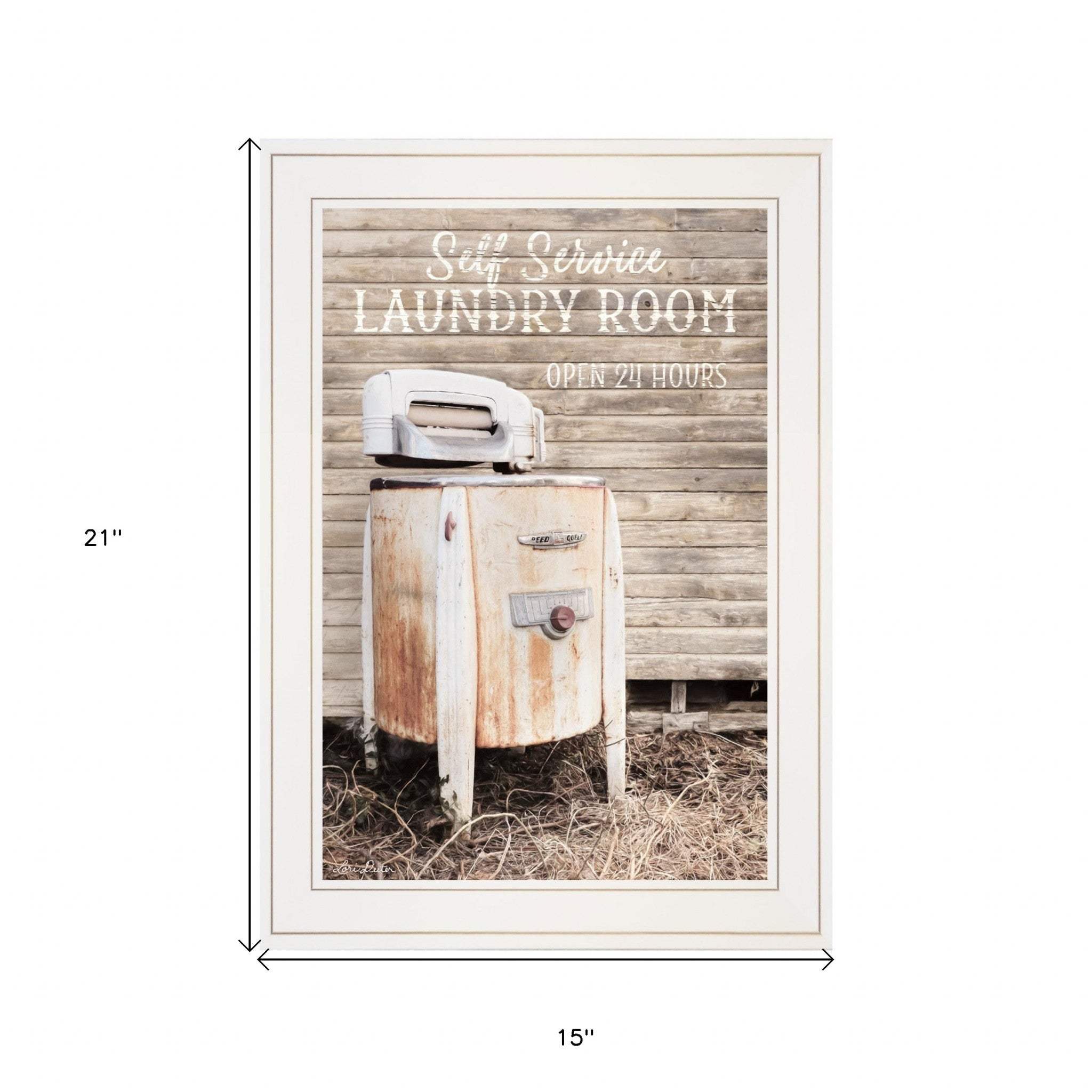 Laundry Room 1 White Framed Print Bathroom Wall Art - Image 5