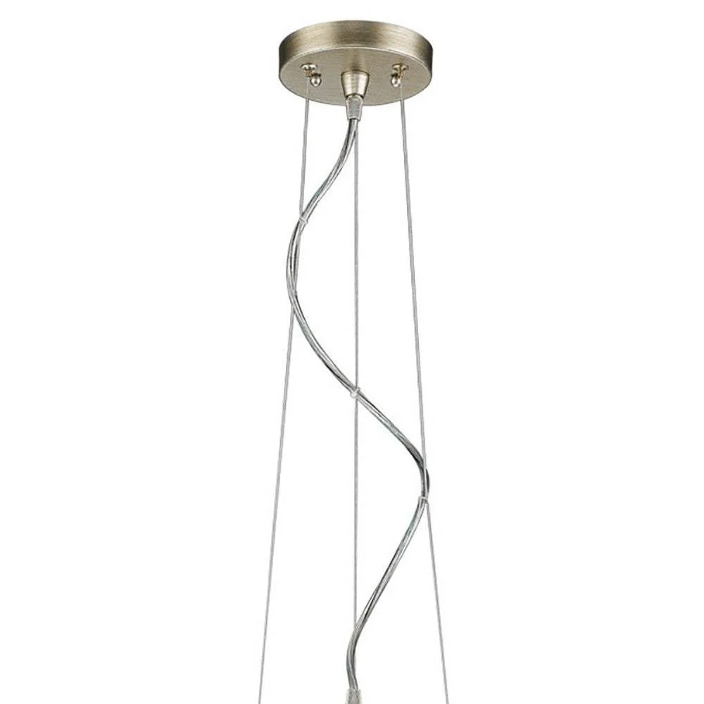 Layla 1-Light Washed Gold Bowl Pendant With Gloss White Interior Shade - Image 4