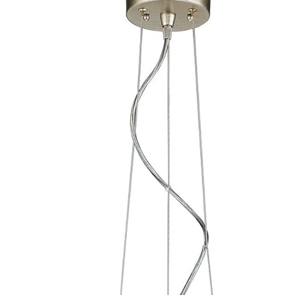 Layla 1-Light Washed Gold Bowl Pendant With Gloss White Interior Shade - Image 5
