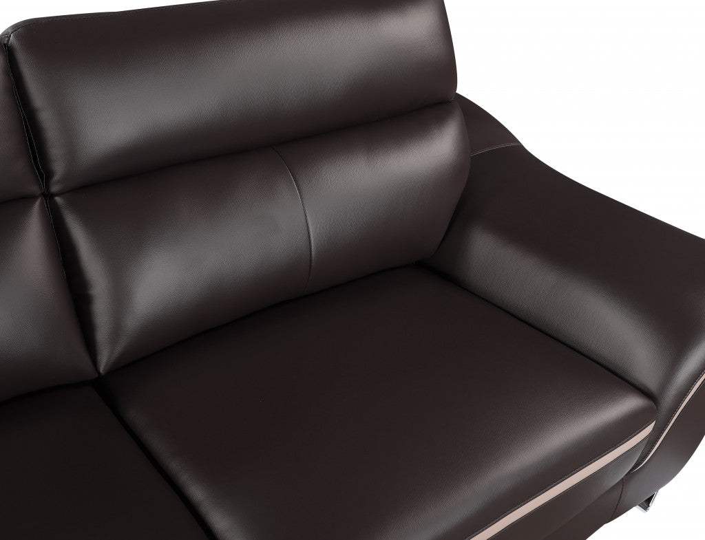 Leather Match Solid Color Pillow Top Arms Club Chair Silver Legs - Image 6
