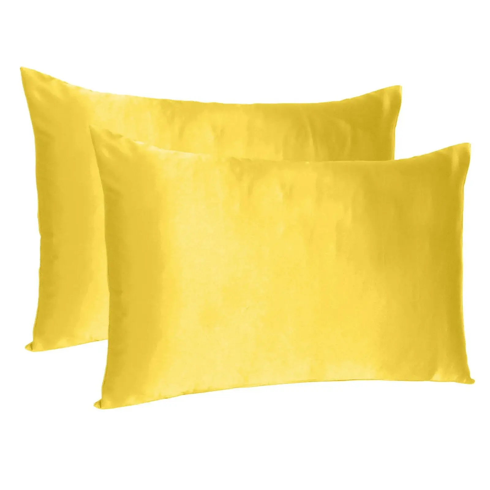Lemon Dreamy Set Of 2 Silky Satin King Pillowcases - Image 3