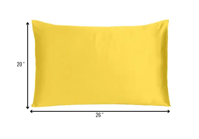Lemon Dreamy Set Of 2 Silky Satin Standard Pillowcases - Image 8