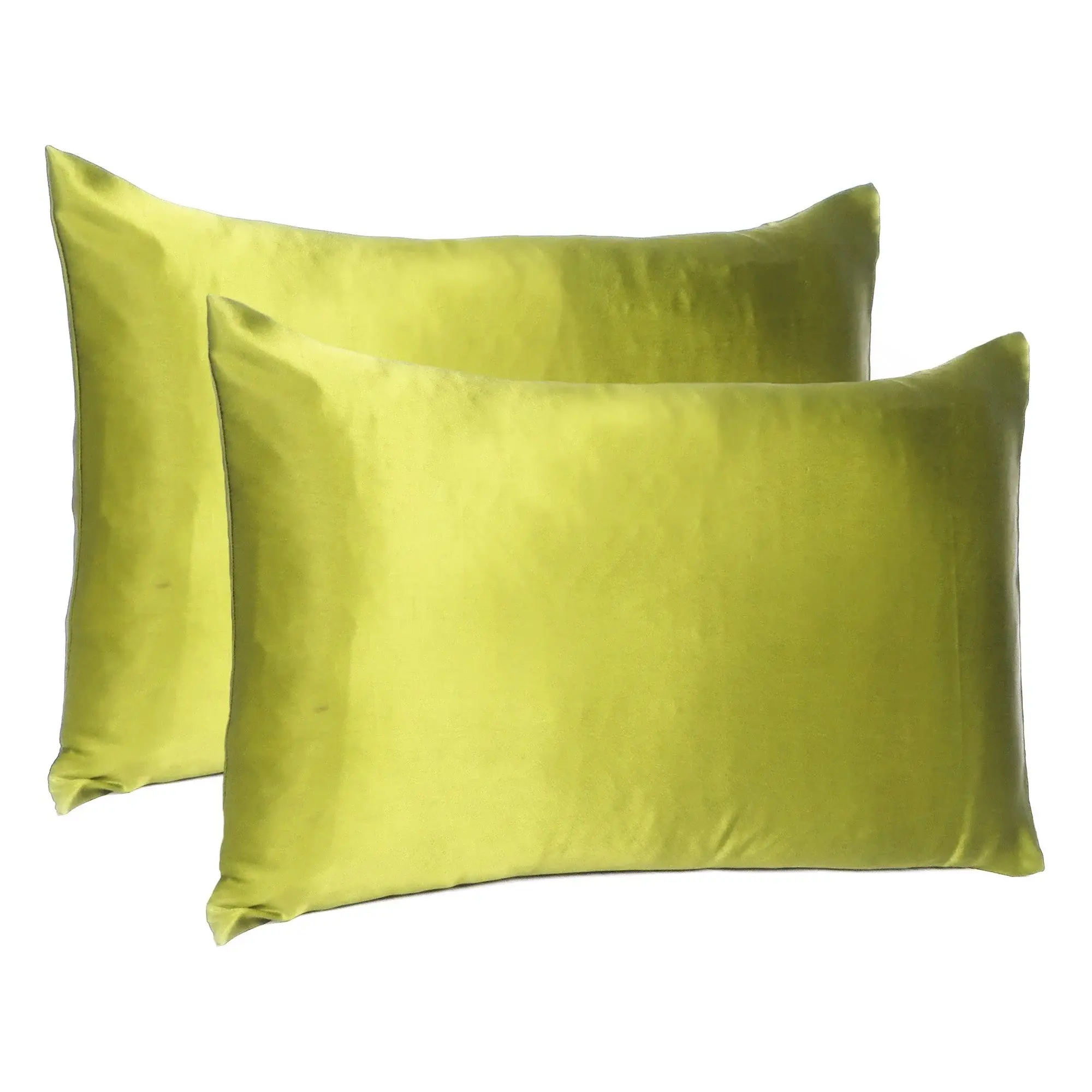 Lemongrass Dreamy Set Of 2 Silky Satin Queen Pillowcases - Image 4
