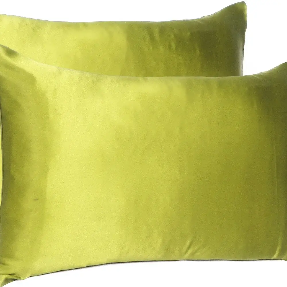 Lemongrass Dreamy Set Of 2 Silky Satin Queen Pillowcases - Image 7