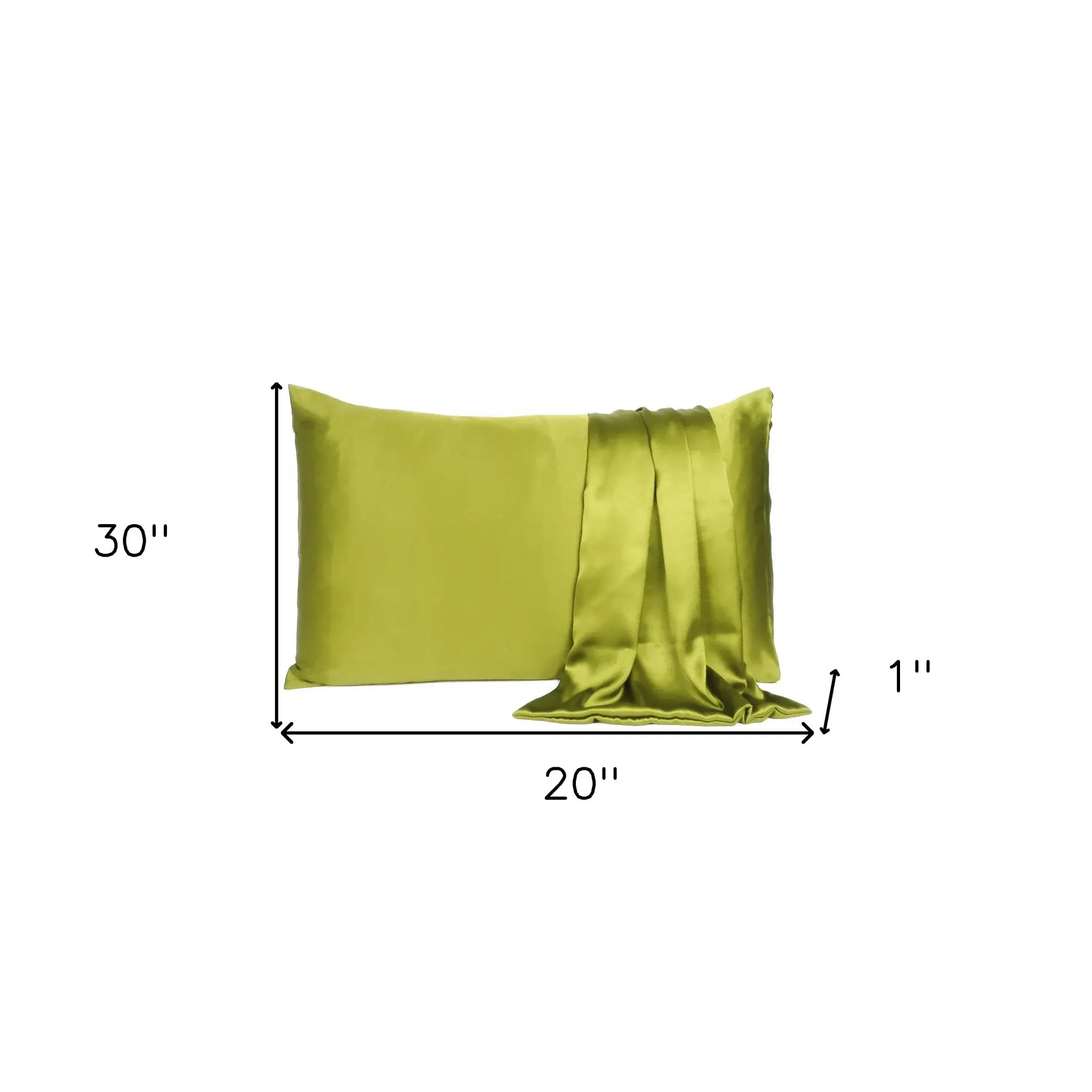 Lemongrass Dreamy Set Of 2 Silky Satin Queen Pillowcases - Image 8