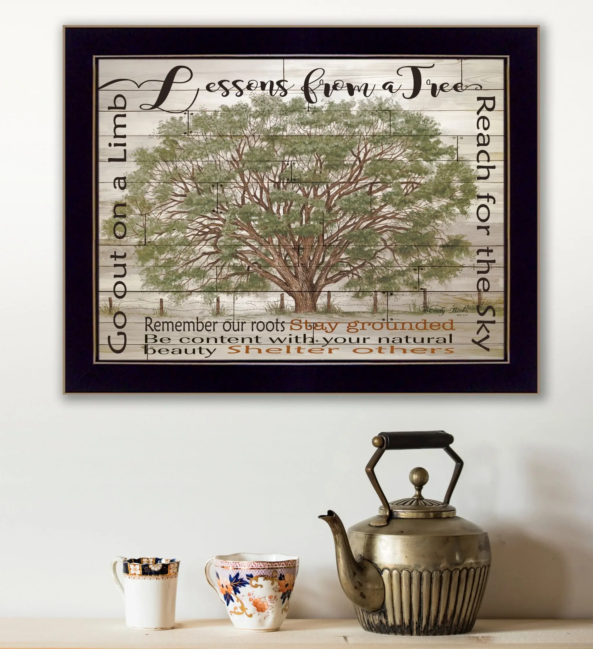 Lessons from a Tree Black Framed Print Wall Art - Image 4