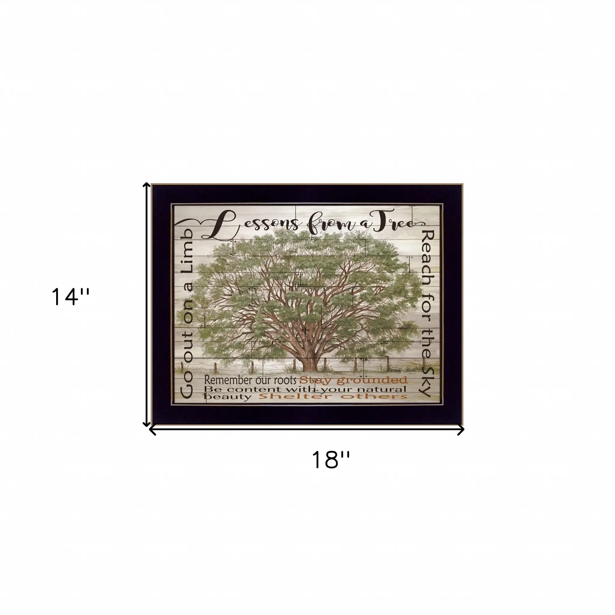 Lessons from a Tree Black Framed Print Wall Art - Image 5