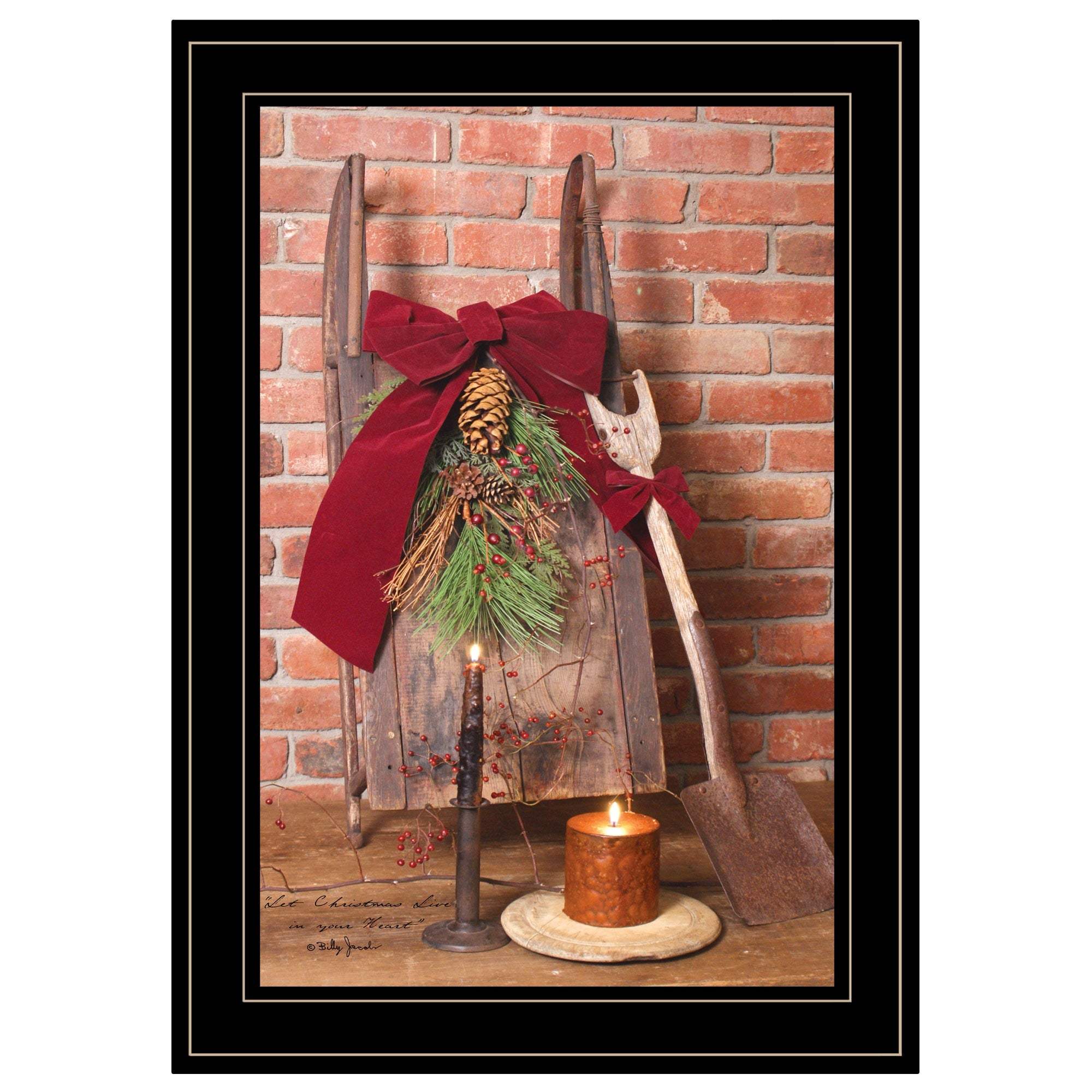 Let Christmas Live 2 Black Framed Print Wall Art - Image 2