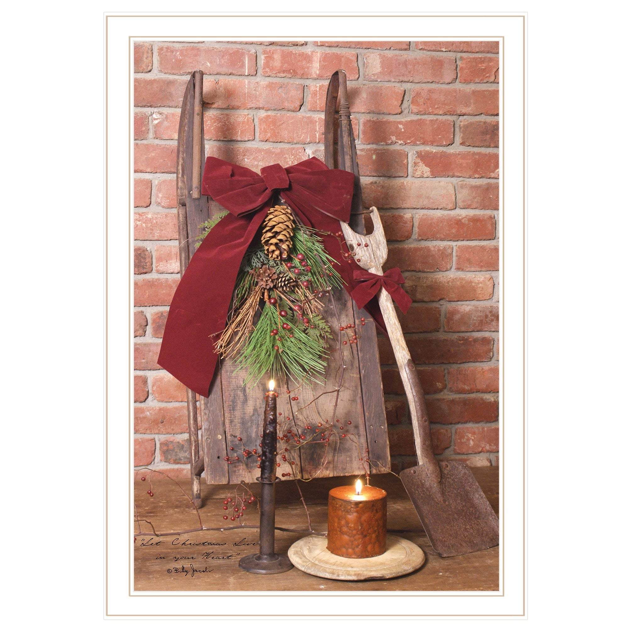 Let Christmas Live 3 White Framed Print Wall Art - Image 2