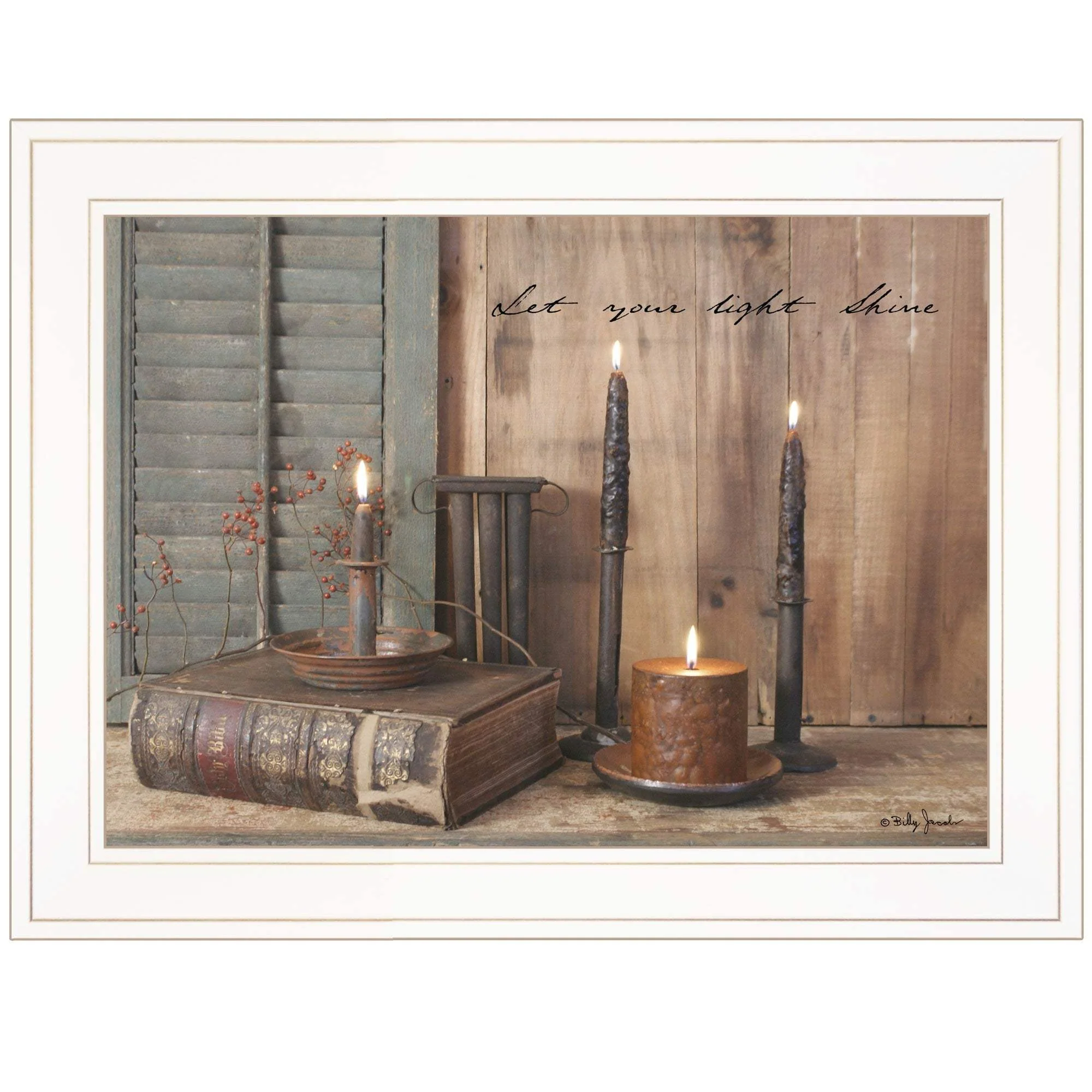 Let Your Light Shine 1 White Framed Print Wall Art - Image 2