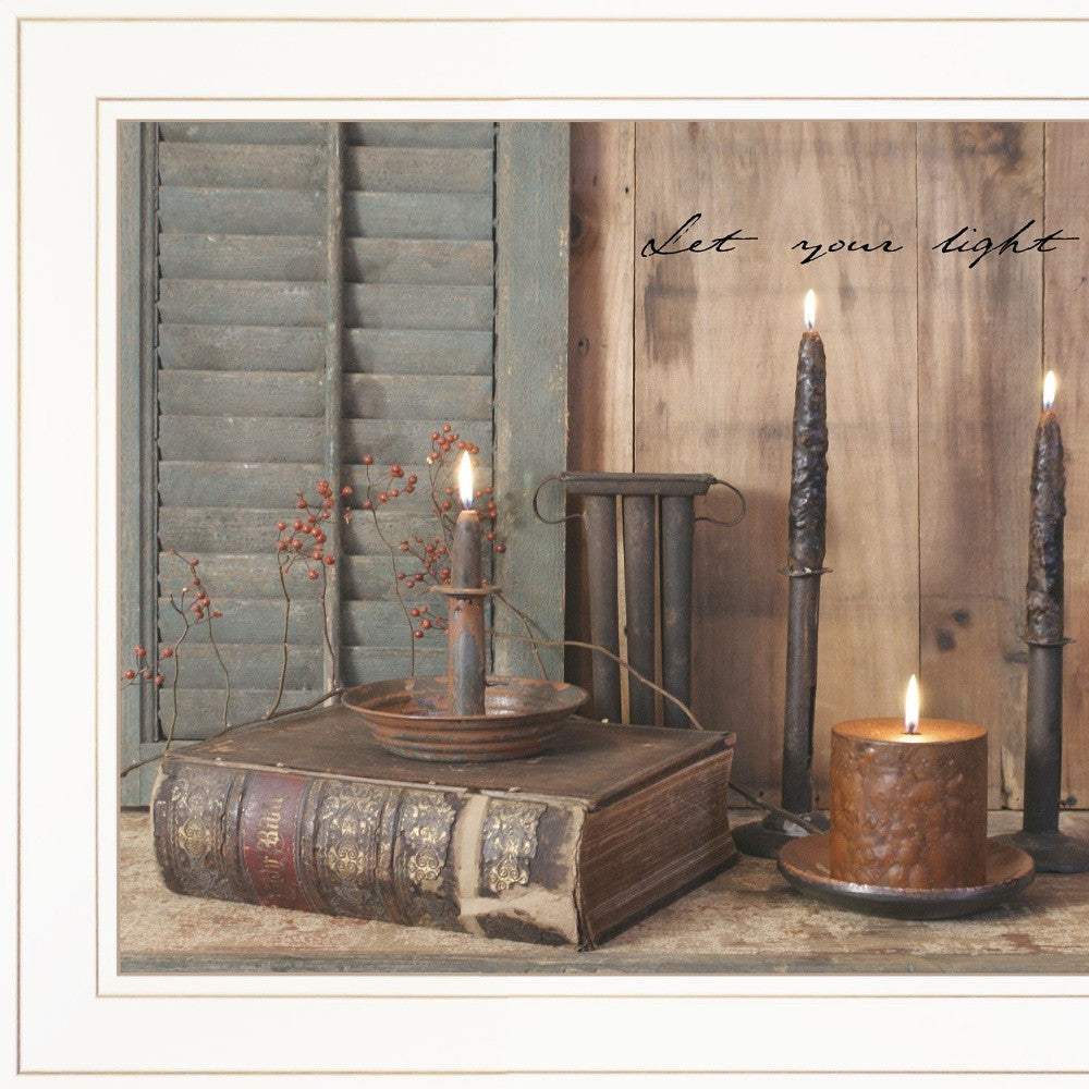 Let Your Light Shine 1 White Framed Print Wall Art - Image 4