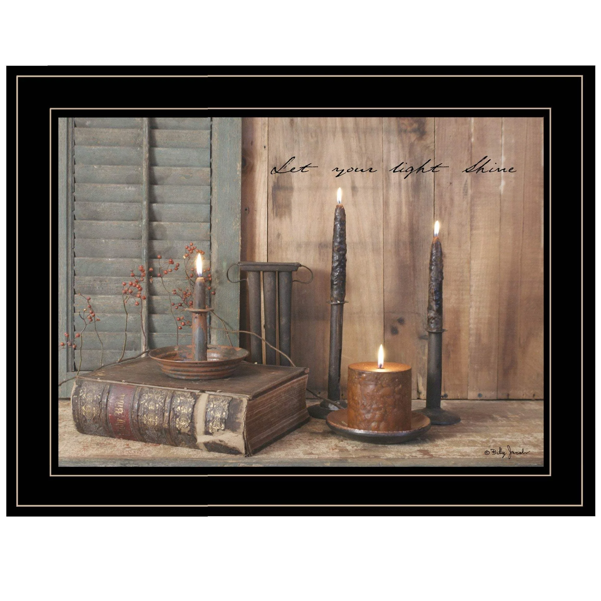 Let Your Light Shine 2 Black Framed Print Wall Art - Image 2