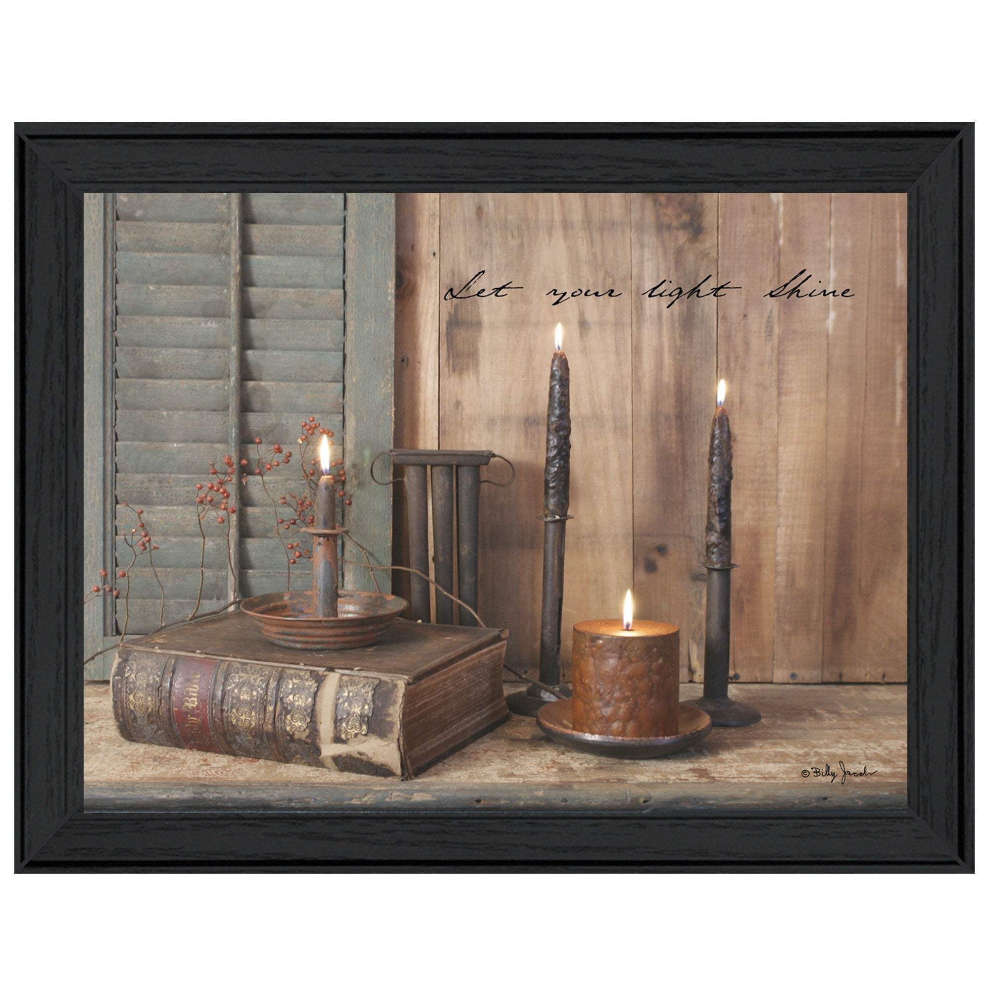 Let Your Light Shine 3 Black Framed Print Wall Art - Image 2