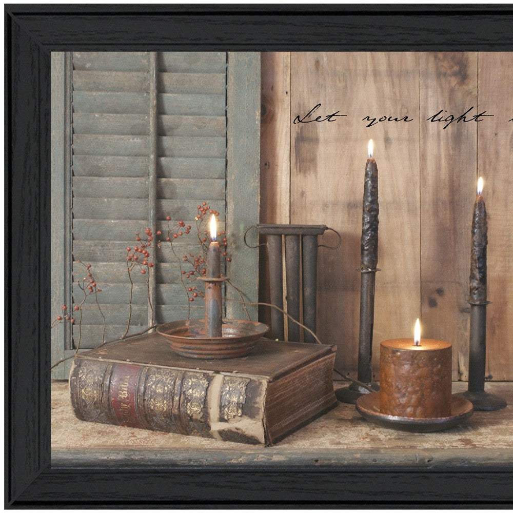 Let Your Light Shine 3 Black Framed Print Wall Art - Image 4