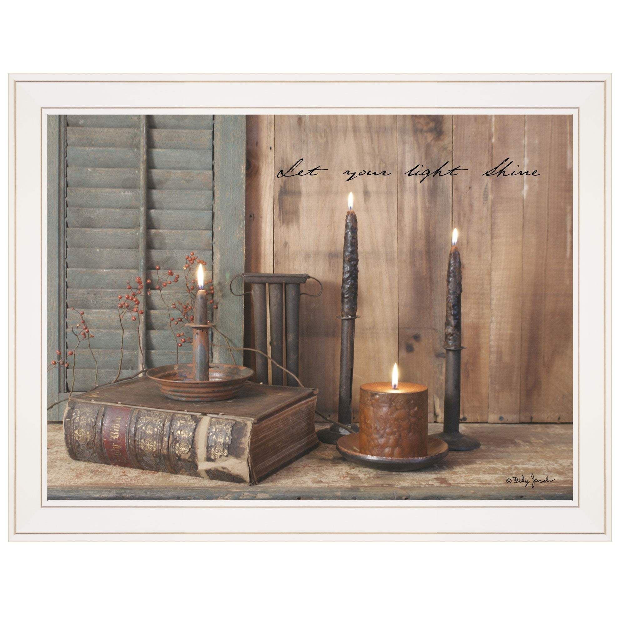 Let Your Light Shine 4 White Framed Print Wall Art - Image 2