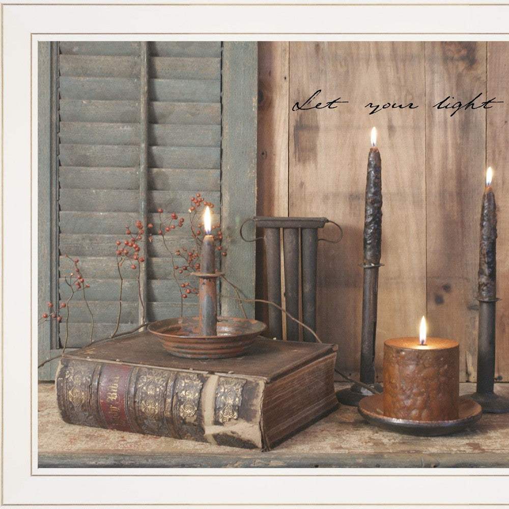 Let Your Light Shine 4 White Framed Print Wall Art - Image 4