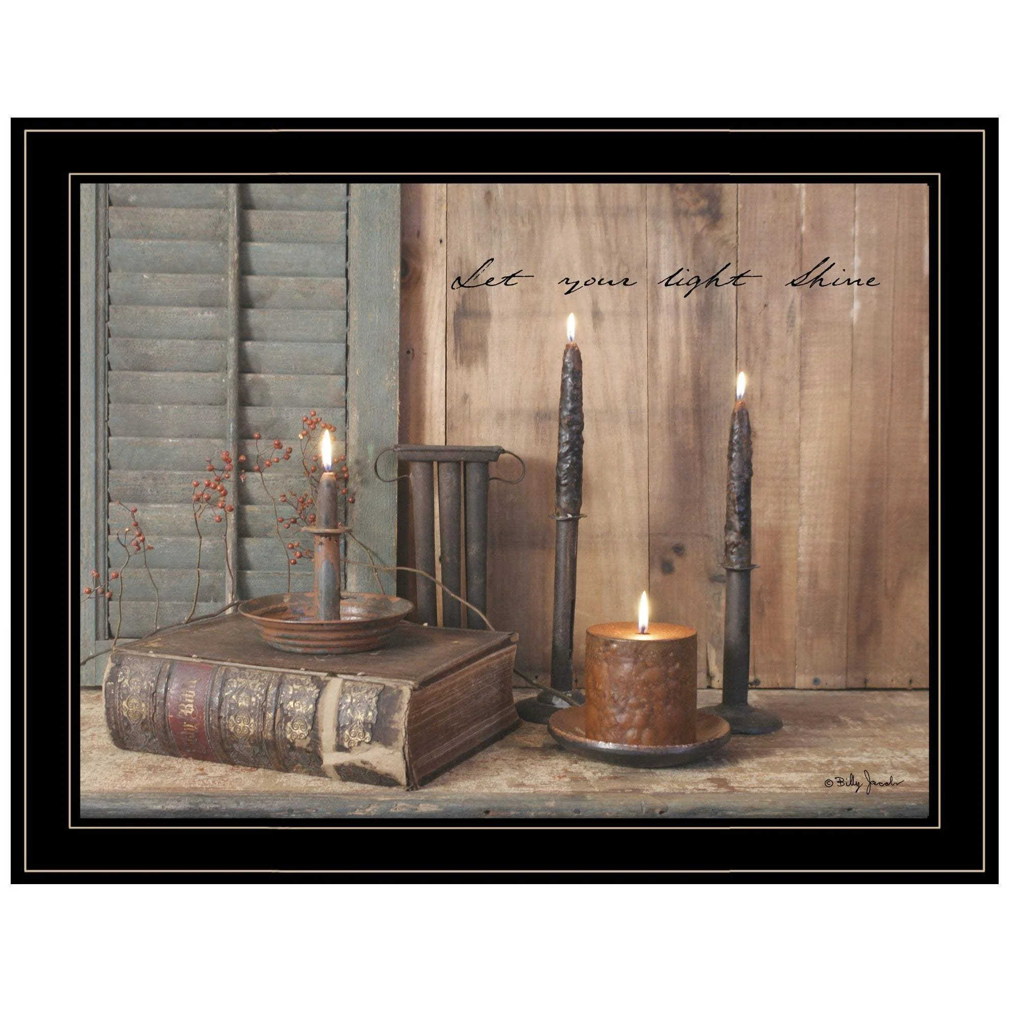 Let Your Light Shine 5 Black Framed Print Wall Art - Image 2