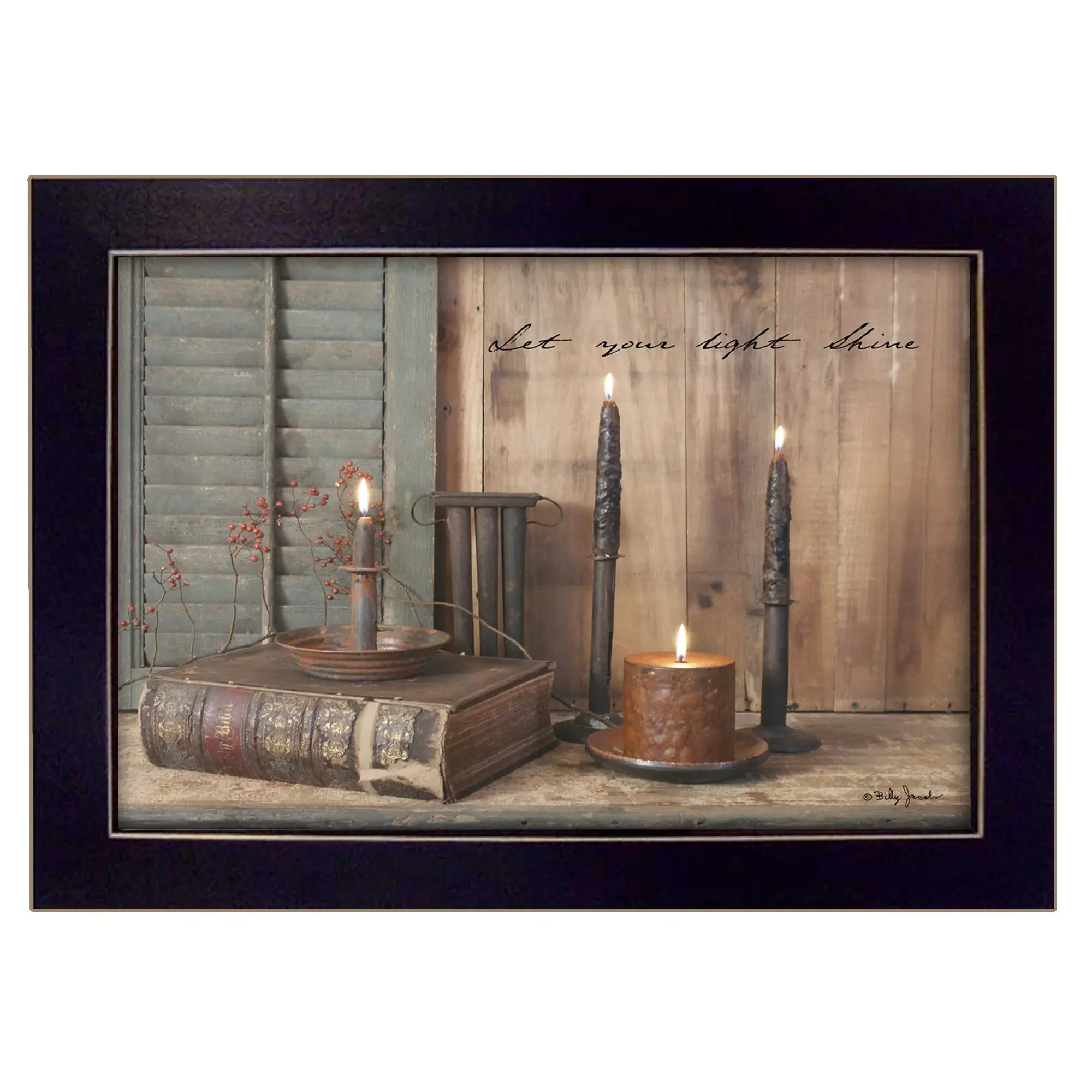 Let your Light Shine Black Framed Print Wall Art - Image 2