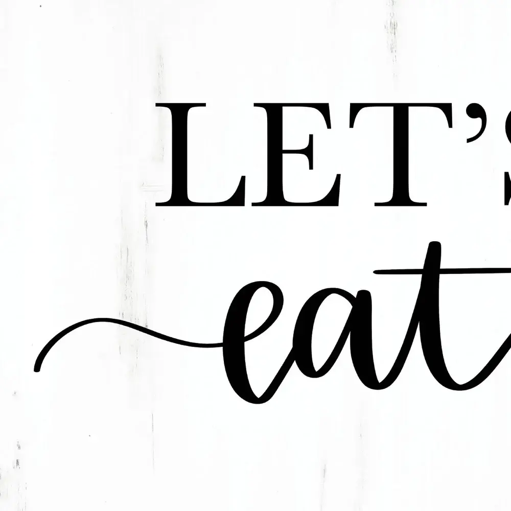 Lets Eat 1 Black Framed Print Kitchen Wall Art - Image 4