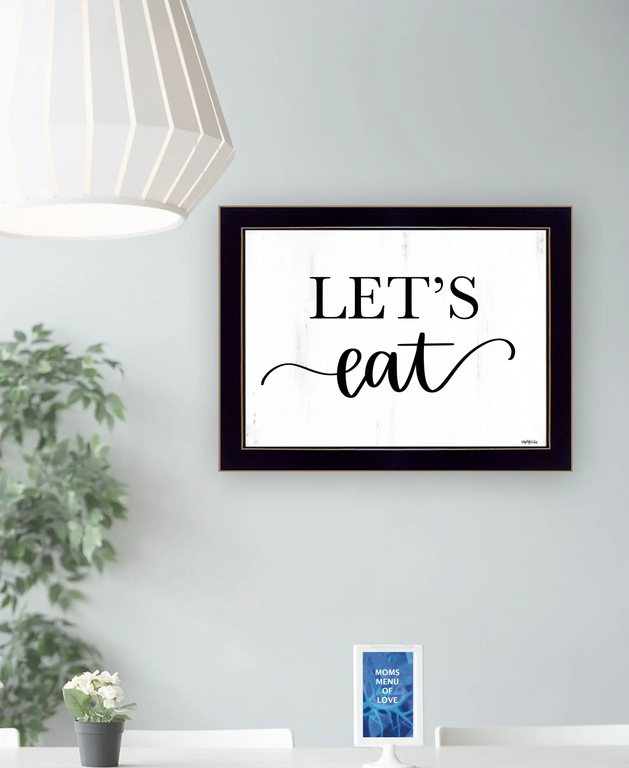 Lets Eat 1 Black Framed Print Kitchen Wall Art - Image 5