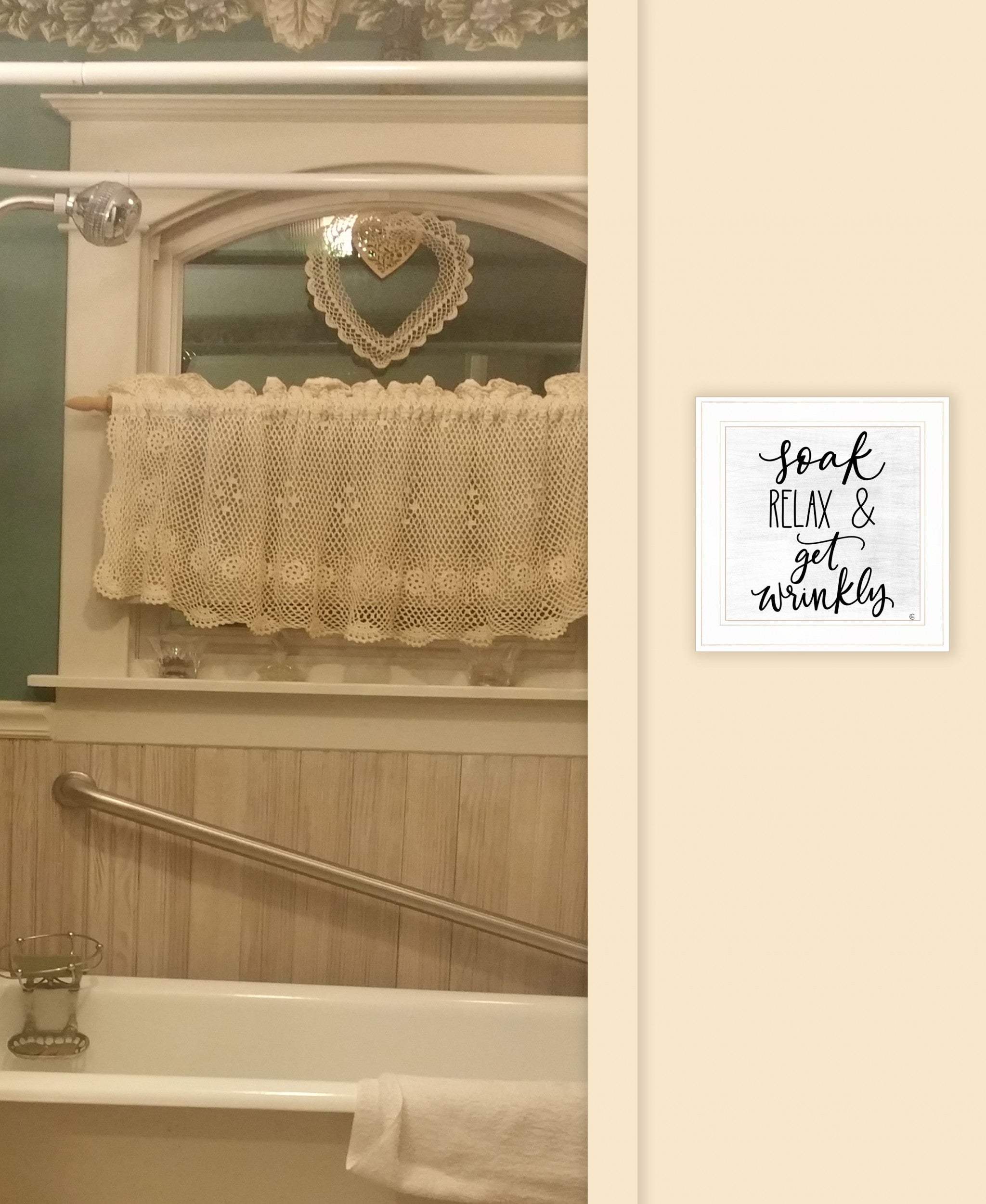 Lets Get Wrinkly 1 White Framed Print Bathroom Wall Art - Image 6