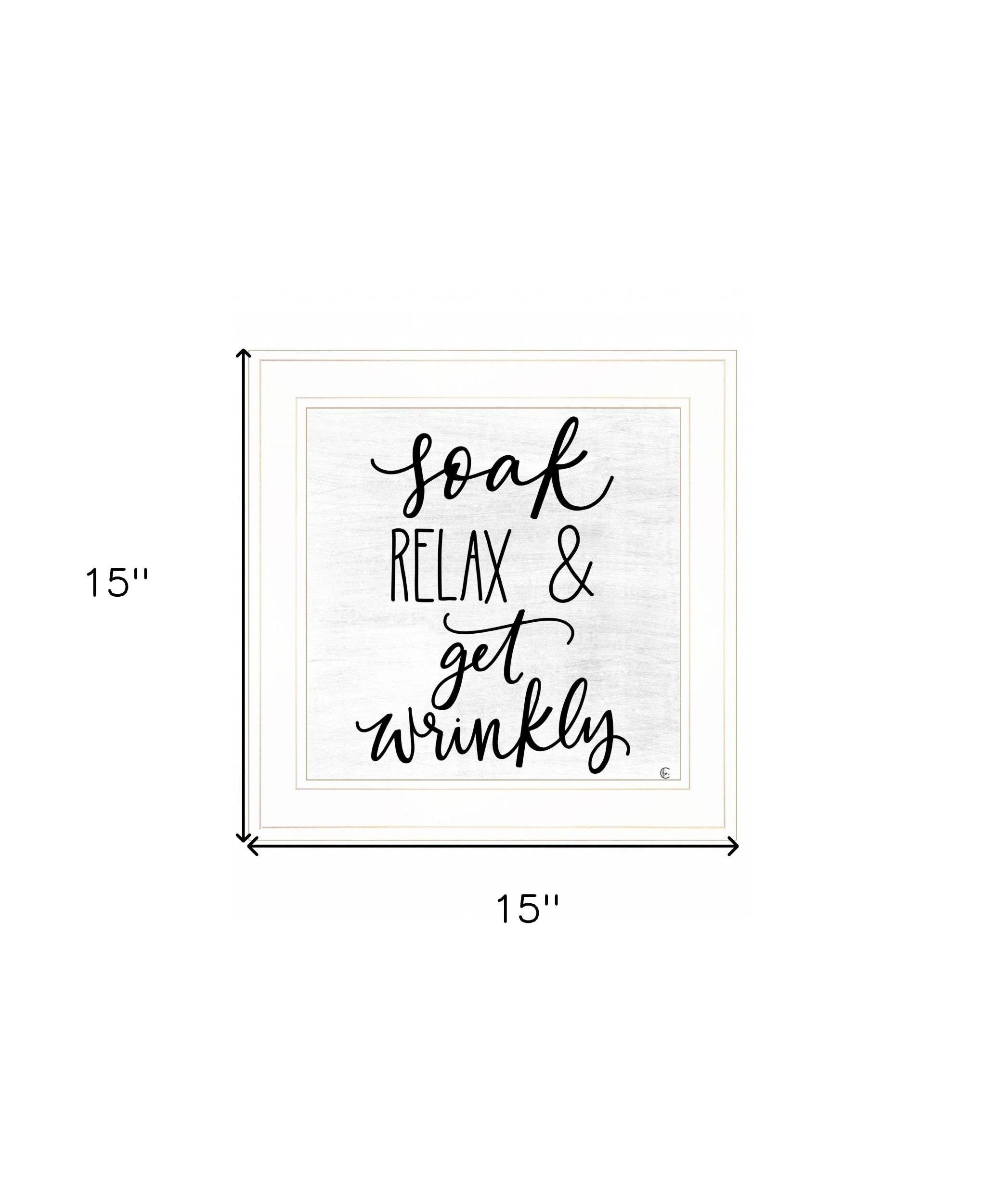 Lets Get Wrinkly 1 White Framed Print Bathroom Wall Art - Image 7